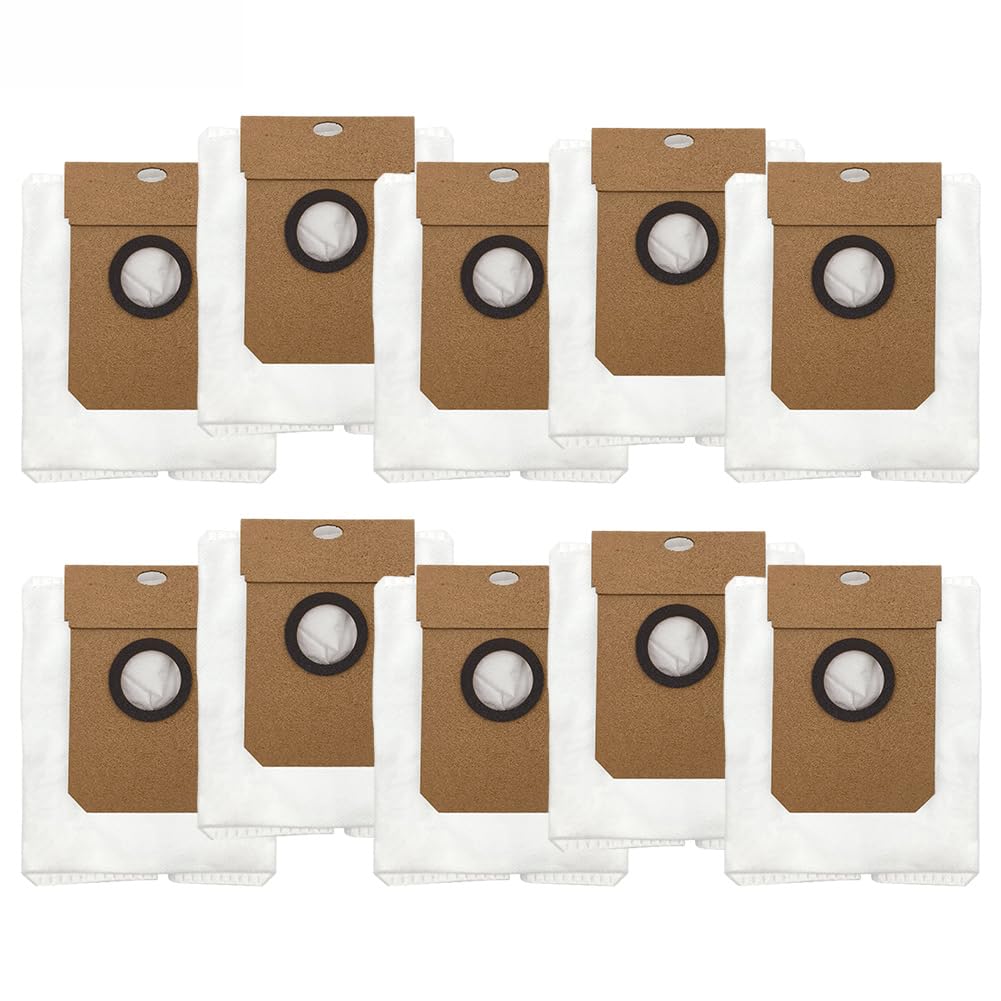 Donkivvy 10 Replacement Dust Bags Compatible with Cecotec Conga 11090 Spin Robot Vacuum Cleaner - Perfect for Pet Hair, Dust, and Allergen Removal in Home Cleaning