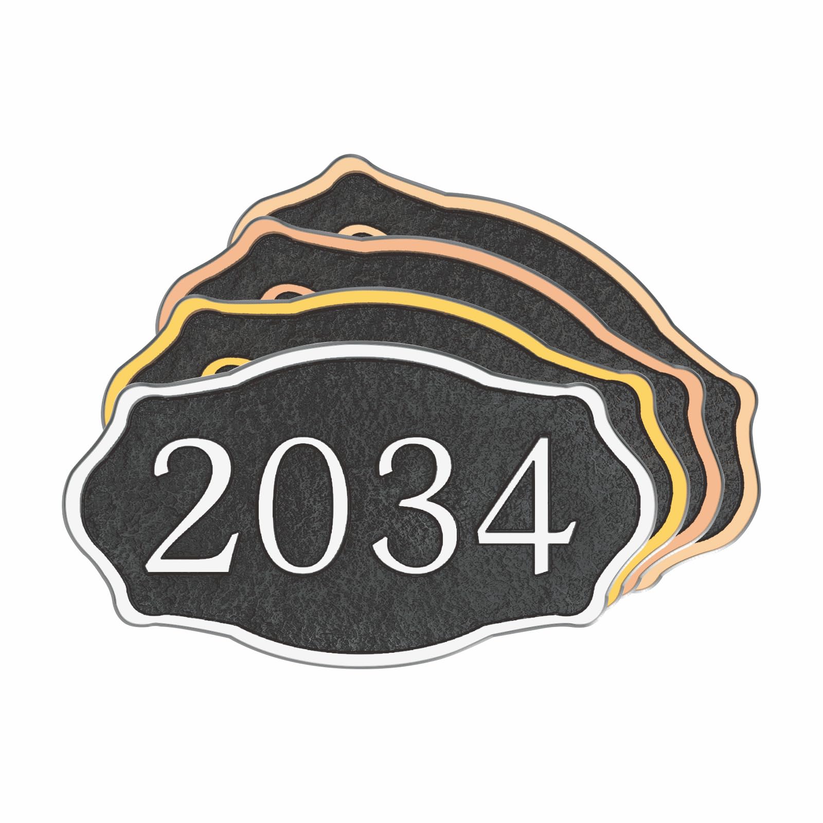 Personalized Aluminum Address Plaque - Custom House Number Sign 10
