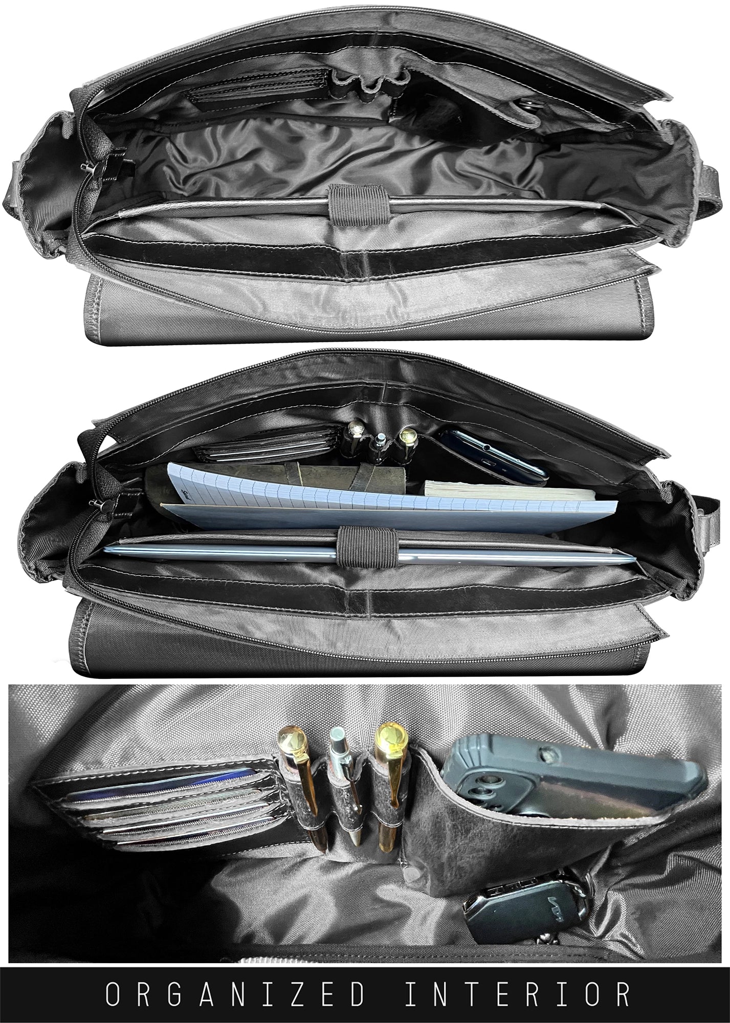 Premium Genuine Leather Briefcase for Men - Stylish Laptop Messenger Bag for Business, Office & Travel - Perfect for Professionals, Commuters and Business Trips