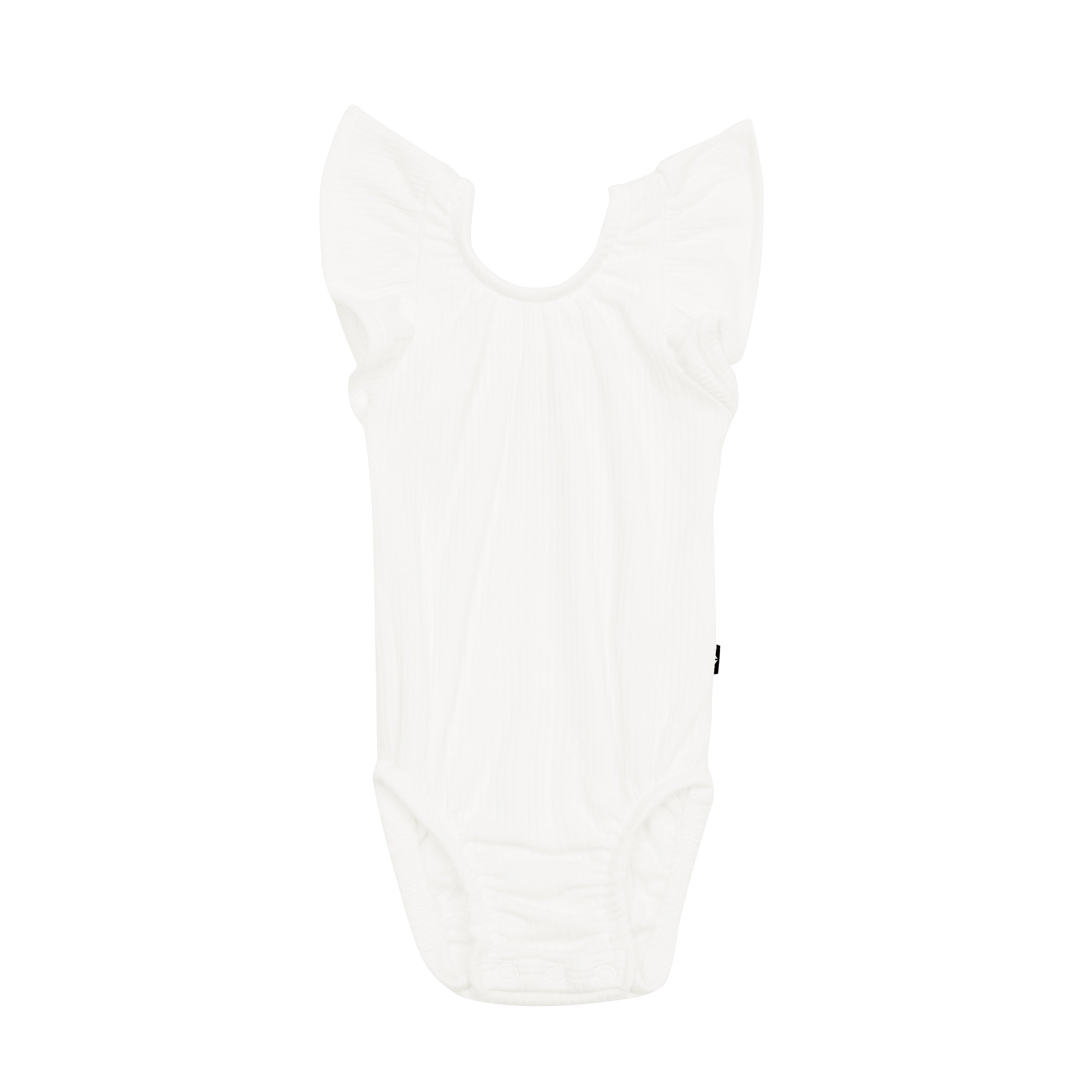 Cloud Ribbed Sleeveless Ruffle Leotard for Dance, Gymnastics & Performance - Stretchy Comfort Fit Workout Bodysuit