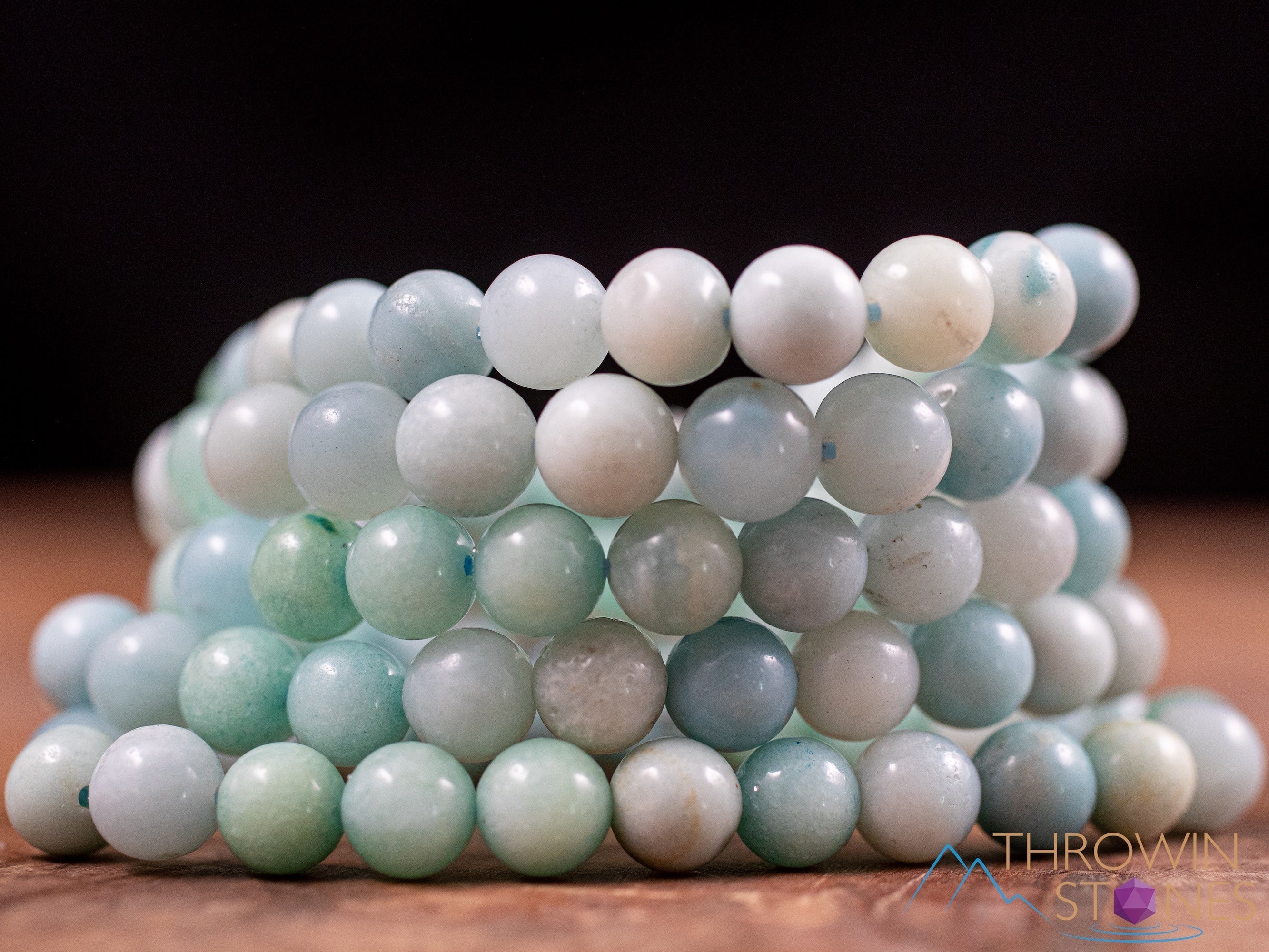 Amazonite Crystal Bracelet - Round Beads Healing Stone Jewelry, Handmade Beaded Bracelet for Women, Spiritual Energy & Stress Relief - Perfect for Meditation, Yoga & Everyday Wear (E0603)