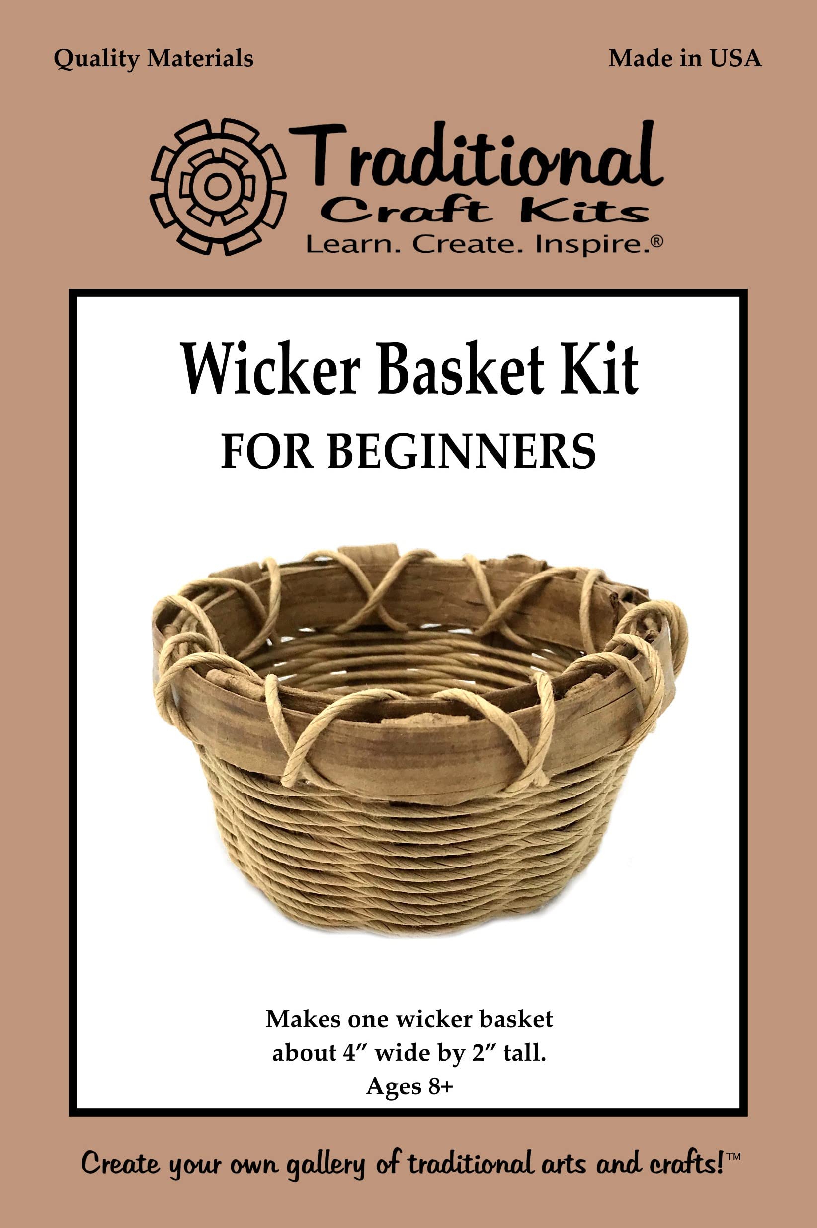 Traditional Wicker Basket Weaving Kit for Beginners - Complete DIY Basket Making Set with Supplies, Tools & Step-by-Step Instruction Booklet | Perfect for Home Decor, Handmade Gifts & Craft Projects