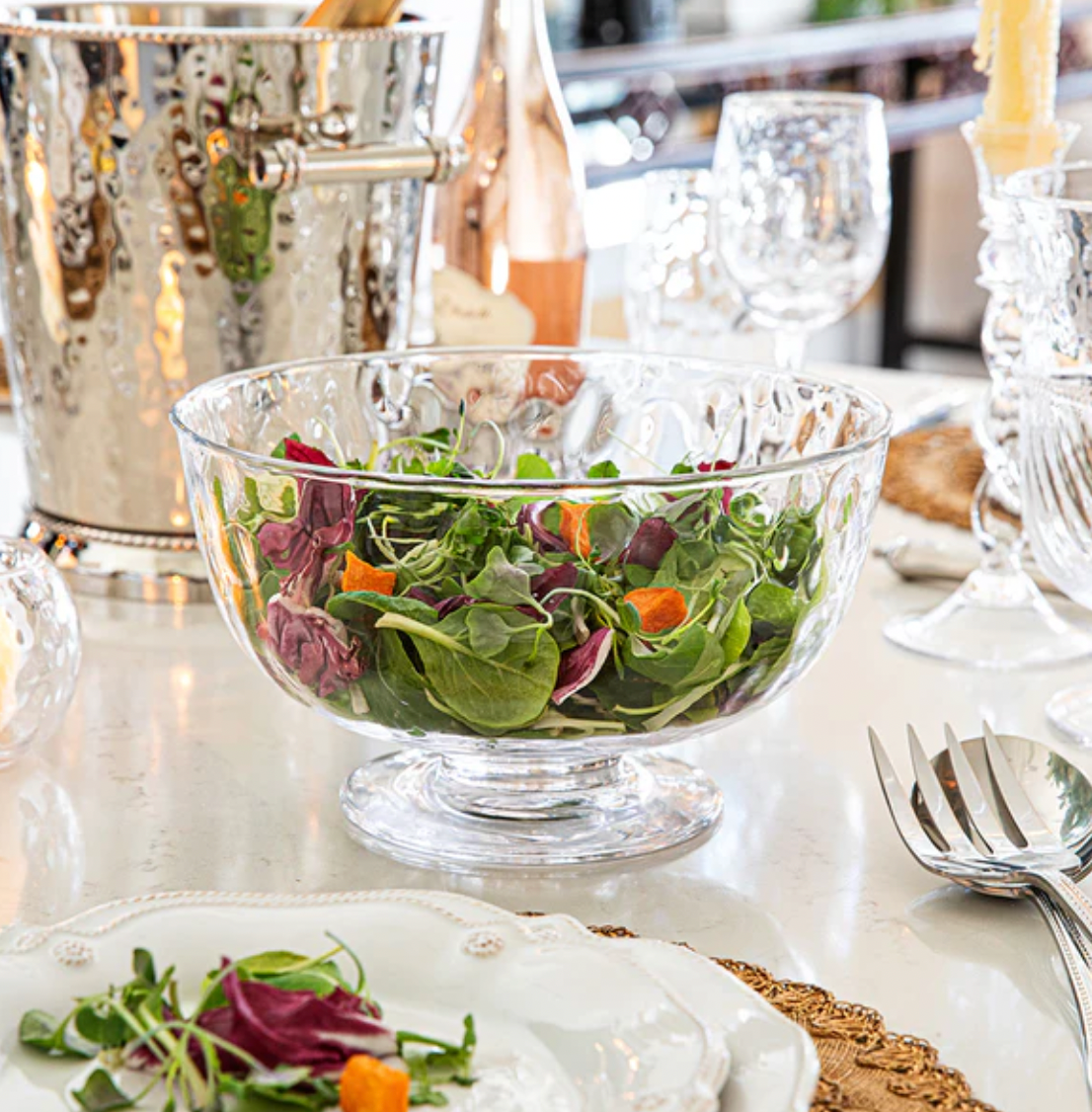 Juliska Puro 10-Inch Footed Bowl - Elegant Serving Bowl for Entertaining, Dining & Home Decor | Perfect for Salads, Fruits & Centerpieces