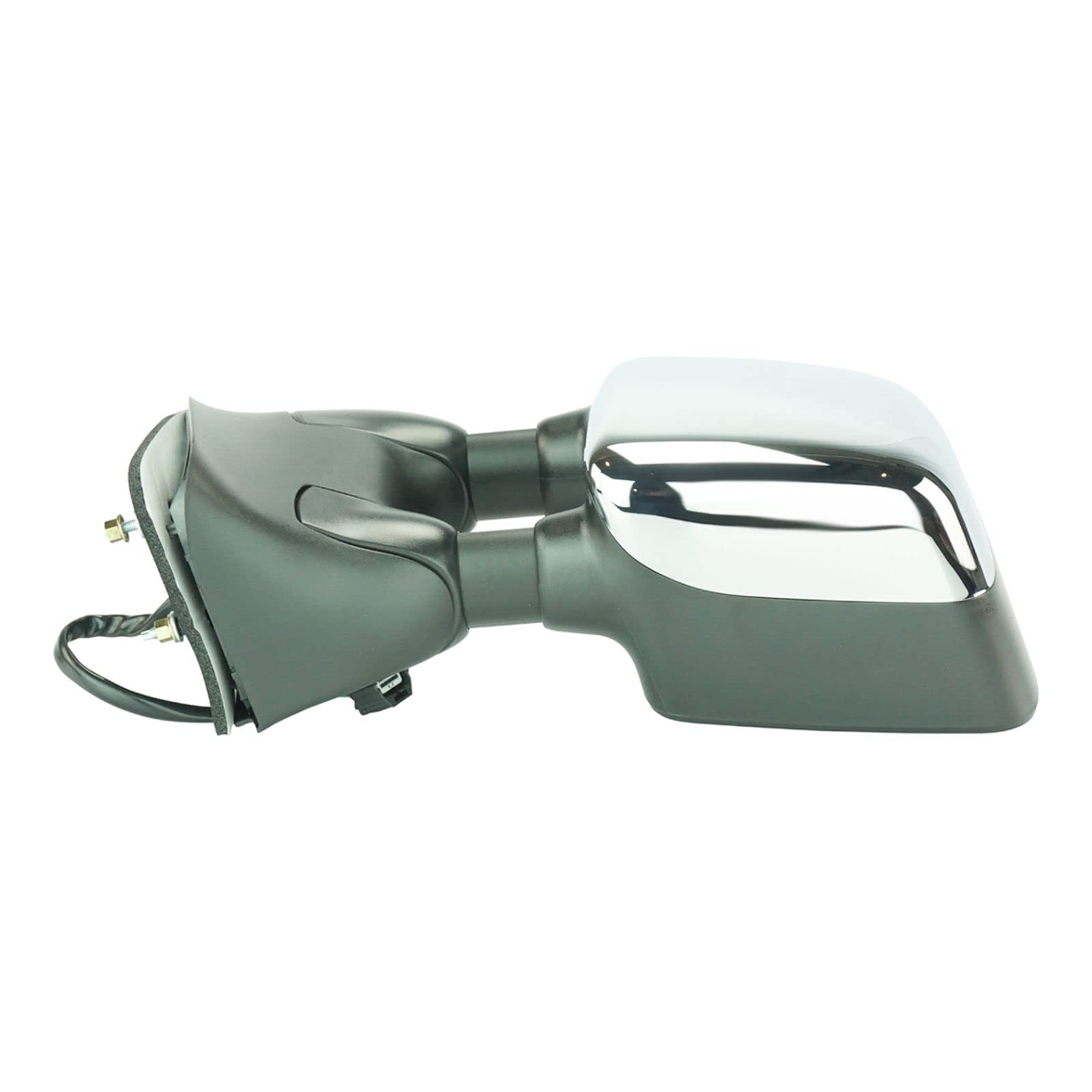 Heated Power Side Mirrors with Memory & Towing Function - Textured Black Chrome Pair for Nissan & Suzuki - Perfect for Off-Roading & Winter Driving