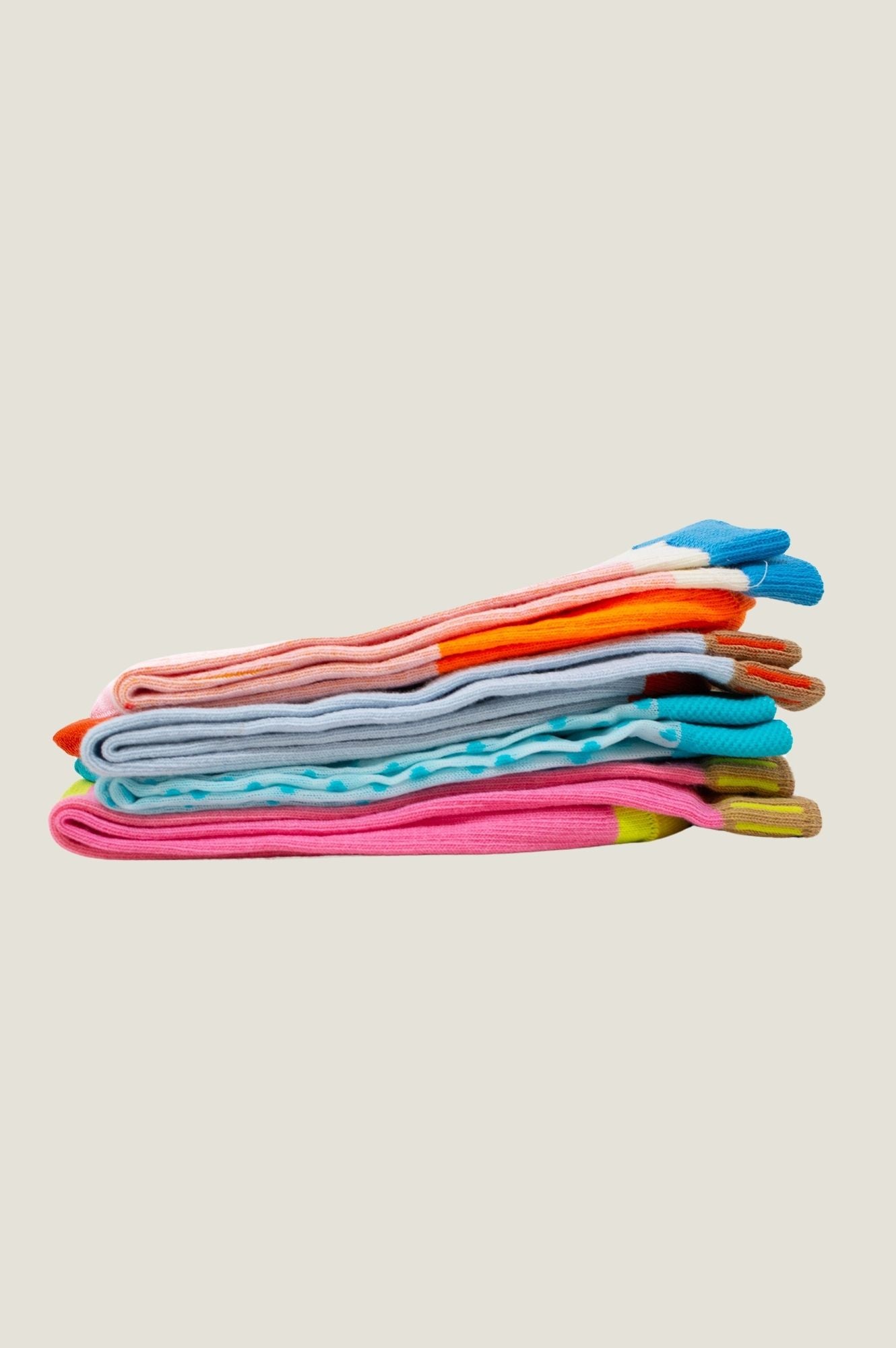 Striped Ribbed Socks for Women - Soft Comfortable Ankle Socks in Pink & Blue - Perfect for Casual Wear, Running, and Everyday Use