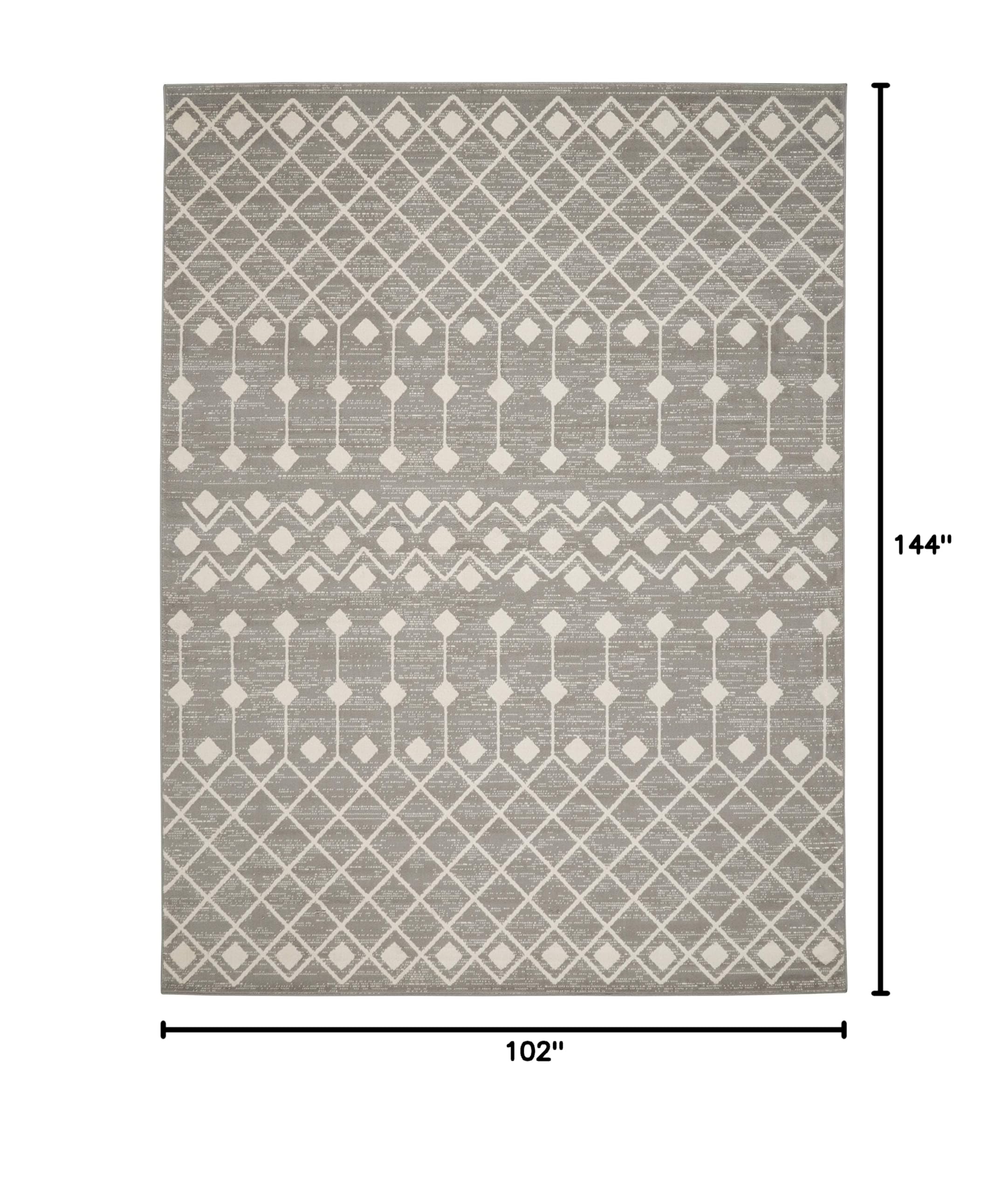 Nourison Grafix Moroccan Grey 8'6