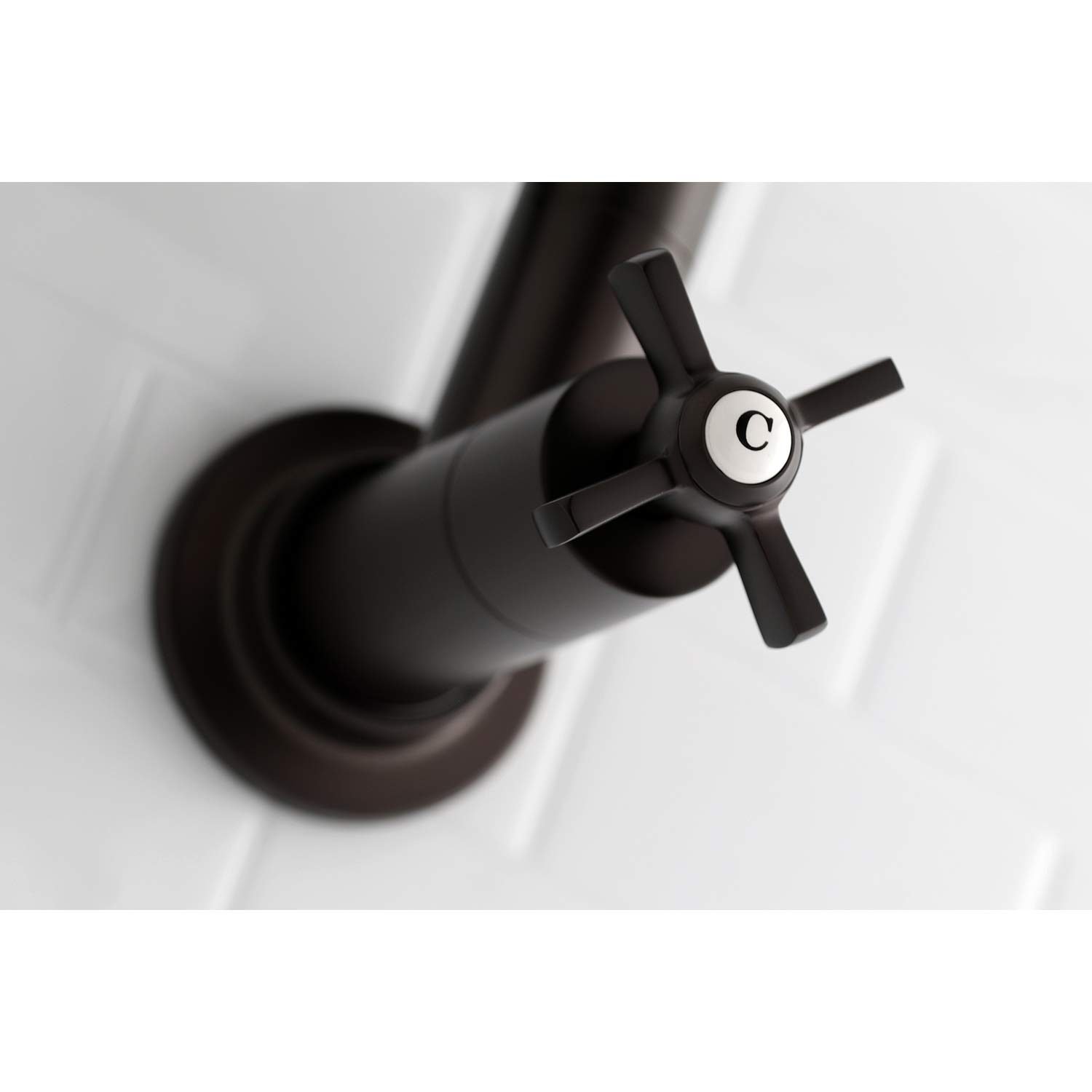 KINGSTON BRASS KS8105ZX Millennium Pot Filler in Oil Rubbed Bronze - Wall Mounted Kitchen Faucet for Easy Cooking & Filling Pots