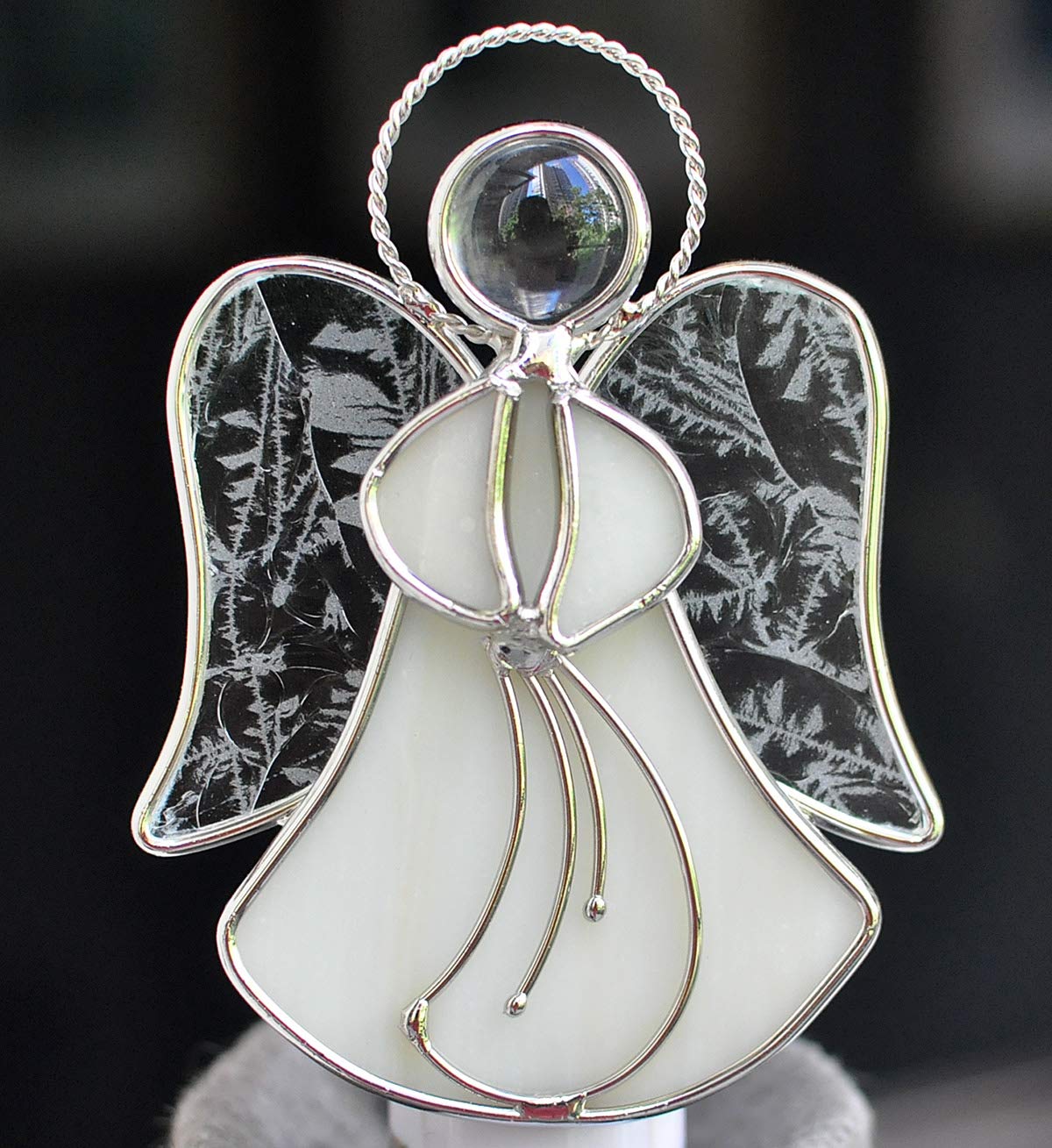 Stained Glass Angel Night Light - Plug-in Wall Nightlight for Hallway, Bedroom & Bathroom - Nature Inspired Home Decor - Perfect for Nursery, Kids Room & Gift Giving
