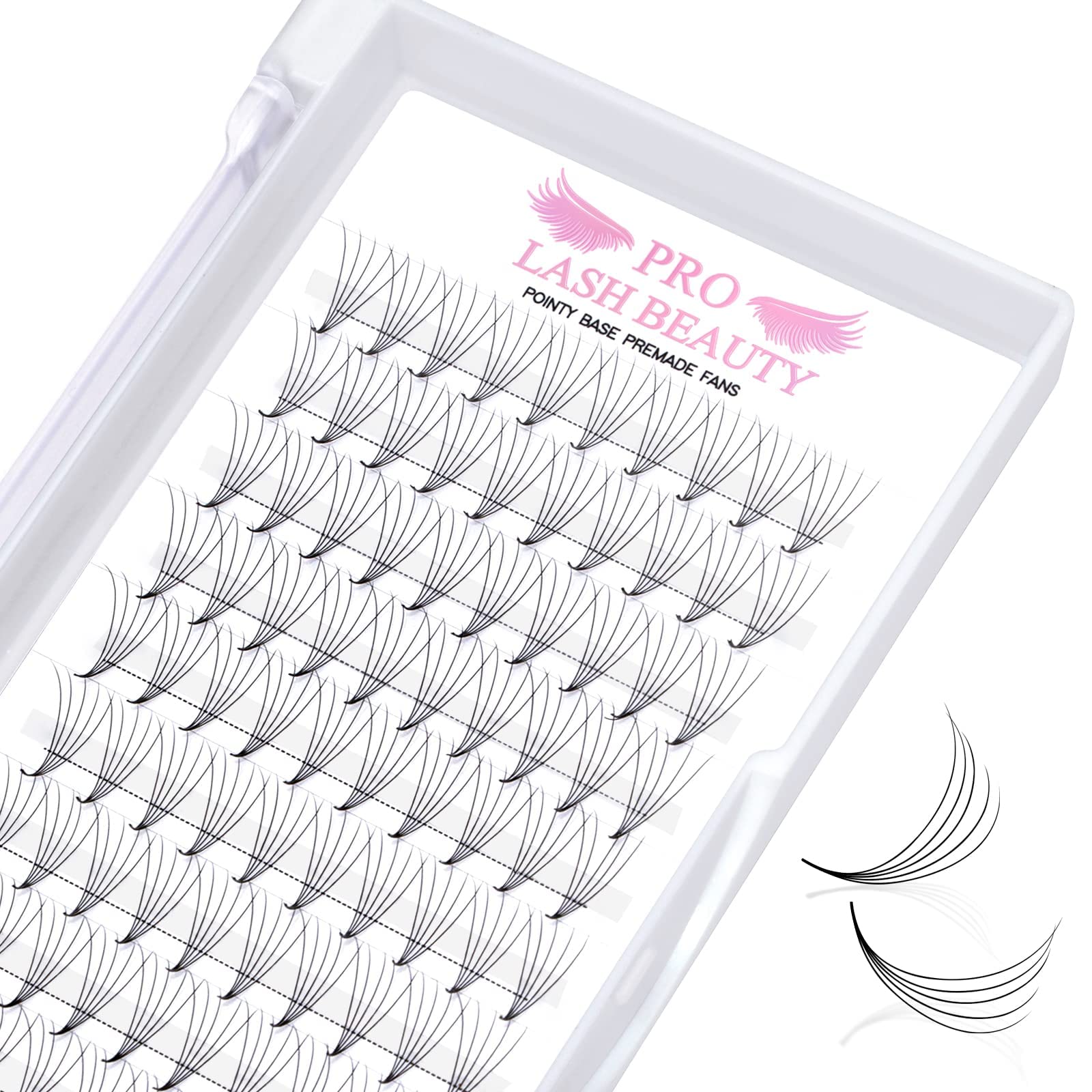 5D Volume Eyelash Extensions - 0.07mm Premade Fans with Pointed Base | C/D Curl | 15mm Length | Professional Salon Quality Lashes for Stunning Eye Makeup & Special Occasions