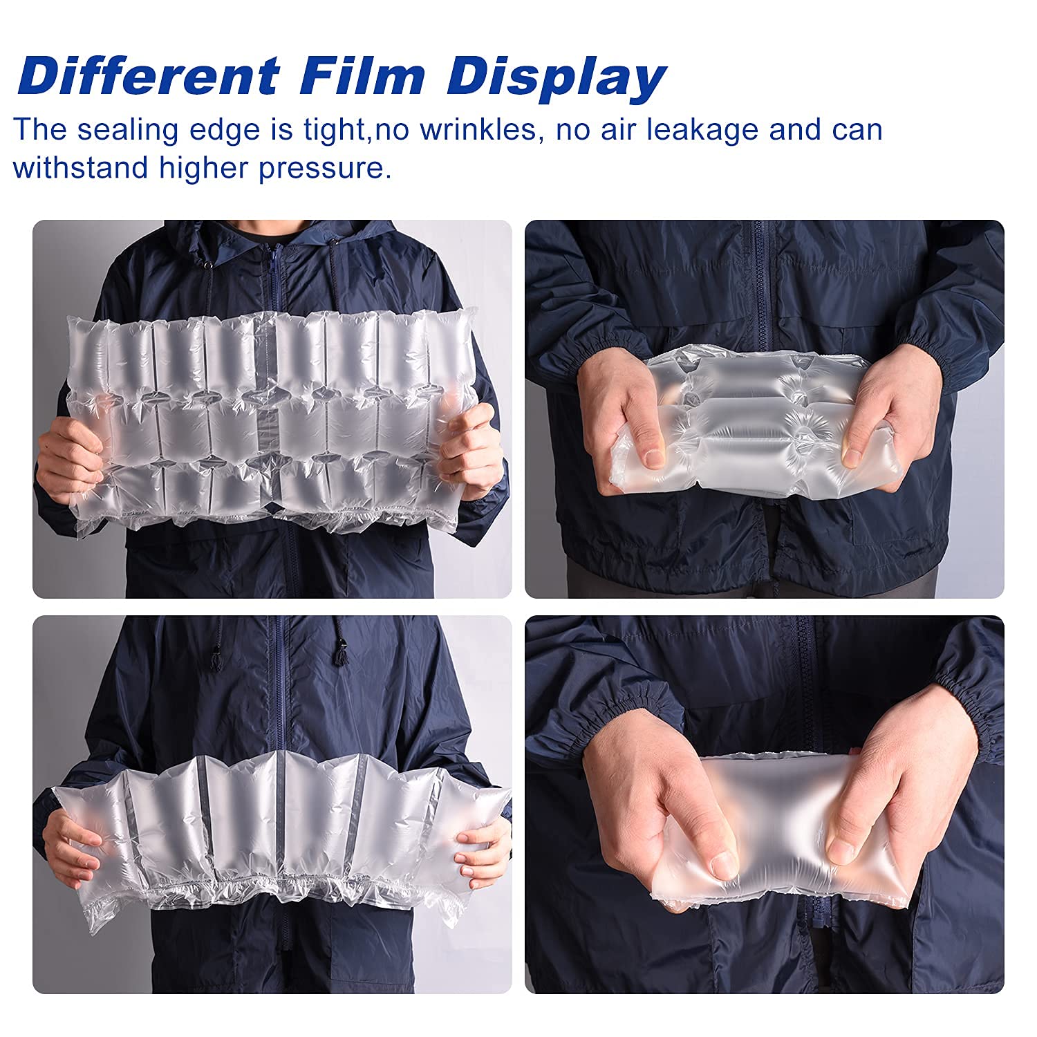 YE300 Portable Air Cushion Machine 110V - Inflatable Packaging Air Pillow Maker with 100m Free Test Film Roll (White, ACM-220) - Perfect for E-commerce Shipping, Fragile Item Protection & Moving Supplies