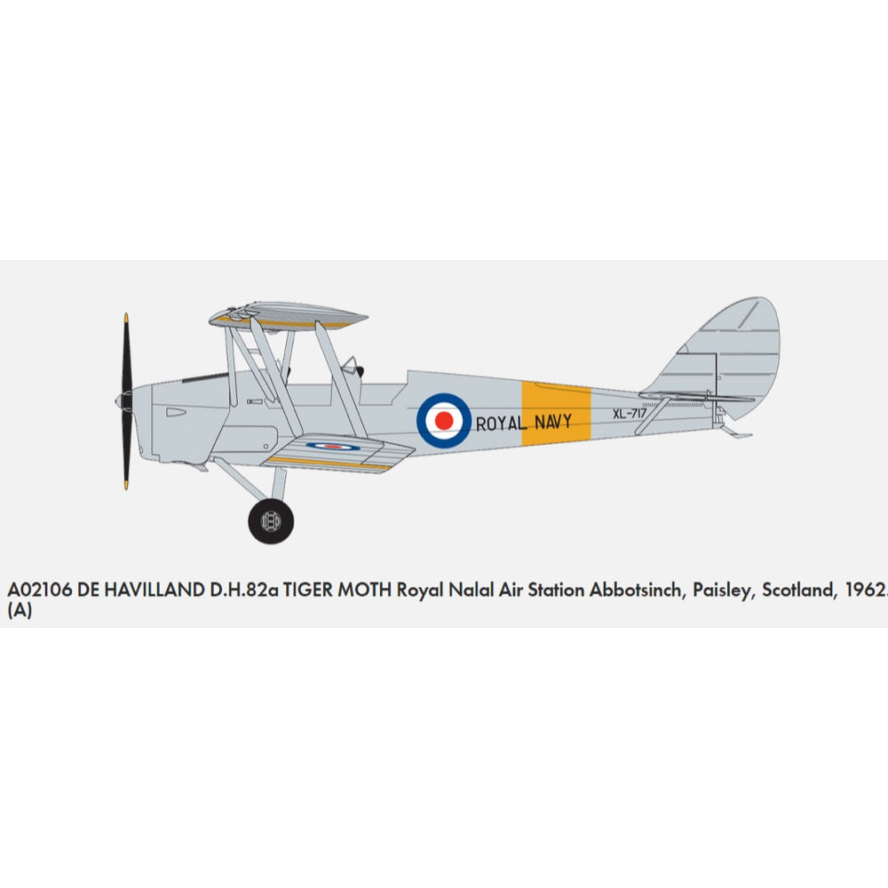 Airfix 02106A 1/72 Scale de Havilland DH.82A Tiger Moth RAN Model Kit - Perfect for Aviation Enthusiasts & Collectors - Great for Display, Gifts, and Historical Aircraft Modeling Projects