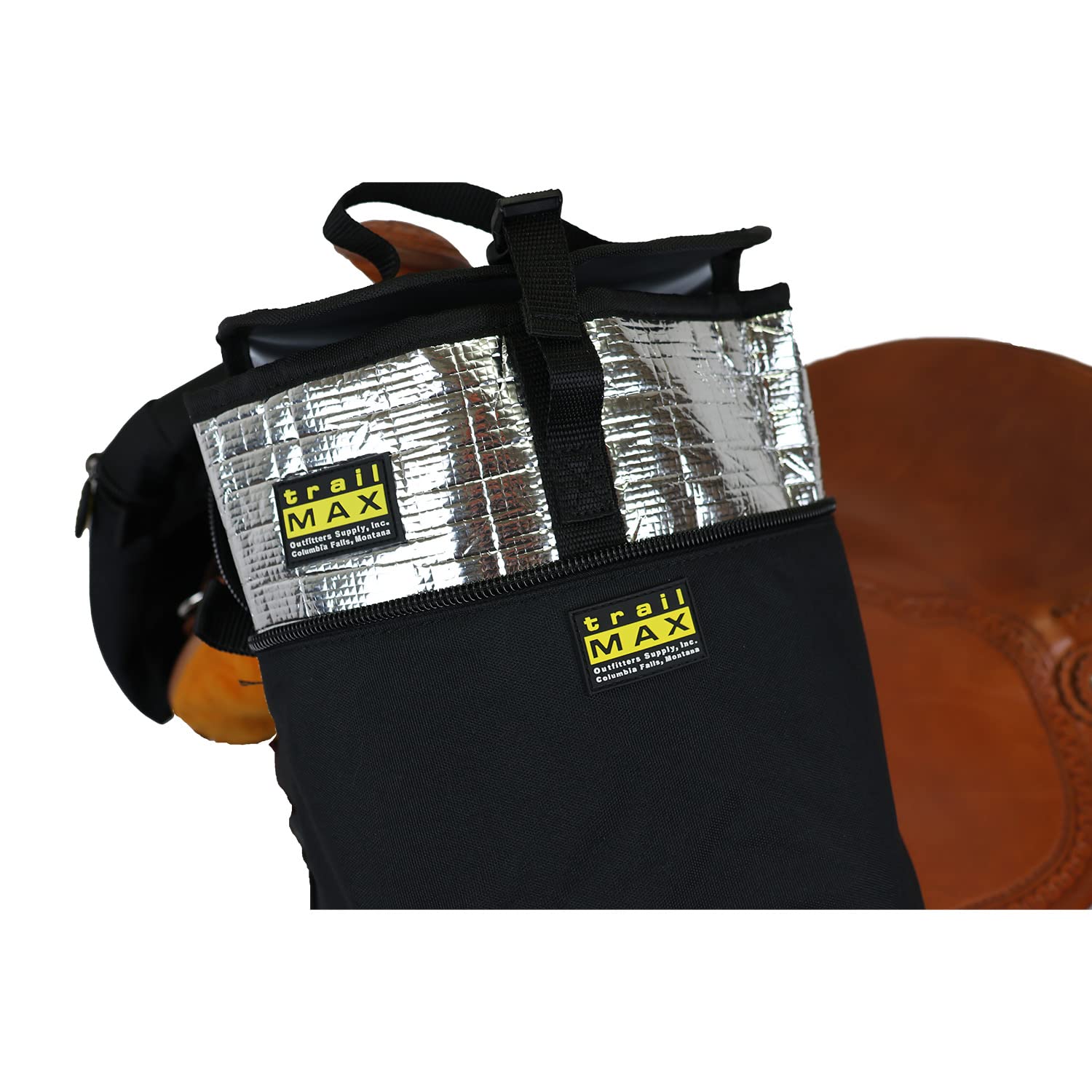 TrailMax Large Horn Saddle Bags for Horses - Durable 600D Polyester Western & Endurance Riding Saddlebags with Double-Stitched Design | Perfect for Trail Riding, Camping & Long-Distance Horseback Adventures