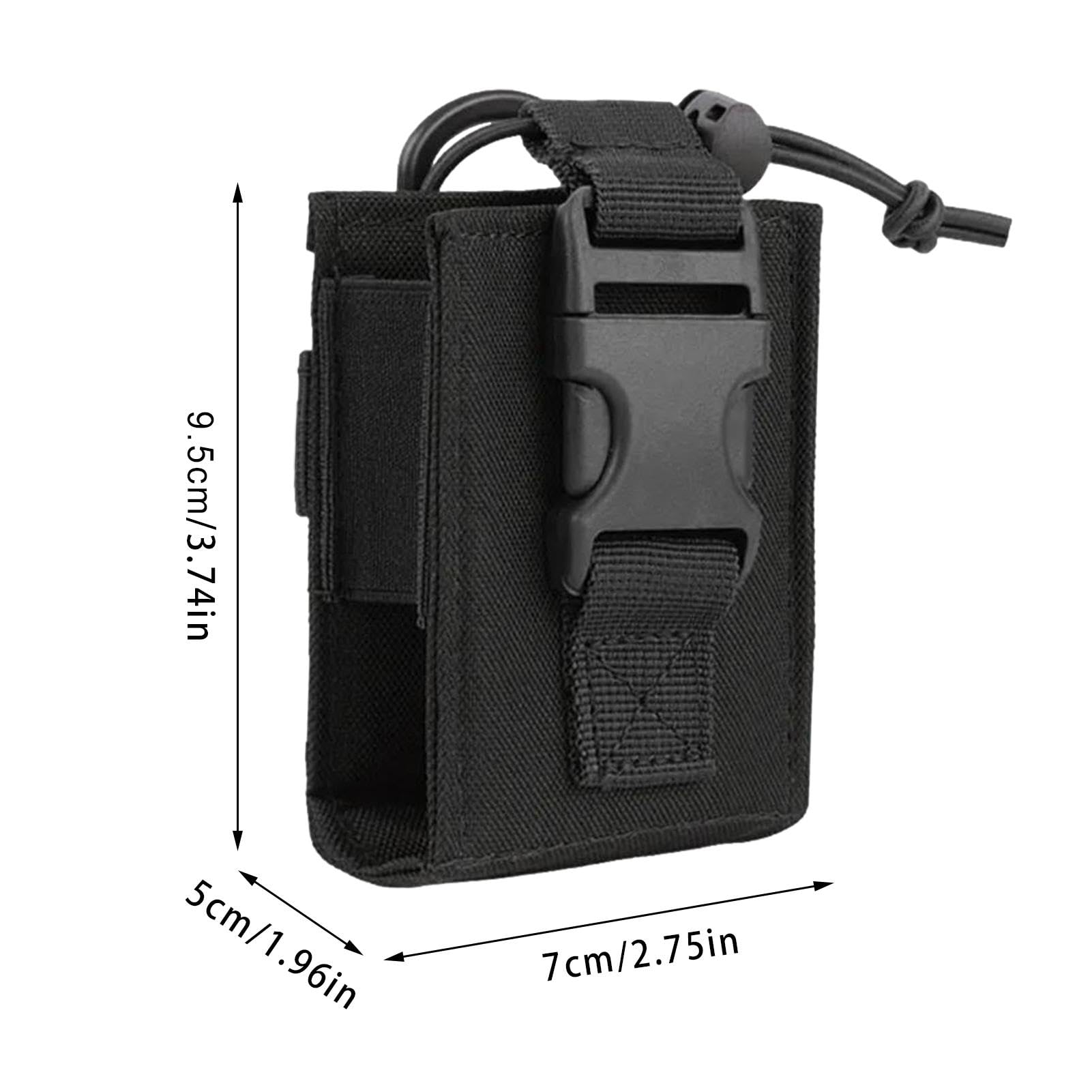 Walkie Talkie Holder - Portable Two Way Radio Holster Clip & Belt Pouch with Carrying Case - Durable Radio Accessories for Outdoor Adventures, Hiking, Camping, Construction Work & Emergency Communication