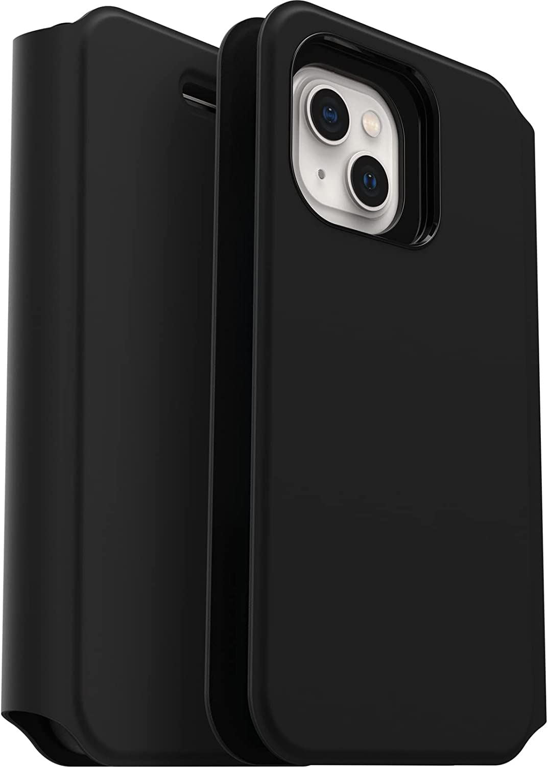 Otterbox Strada Series Case for iPhone 12/12 Pro (6.1 Inch) - Premium Leather Wallet & Protective Cover - Black (Model 77-85832) | Perfect for Business Professionals & Daily Commuters