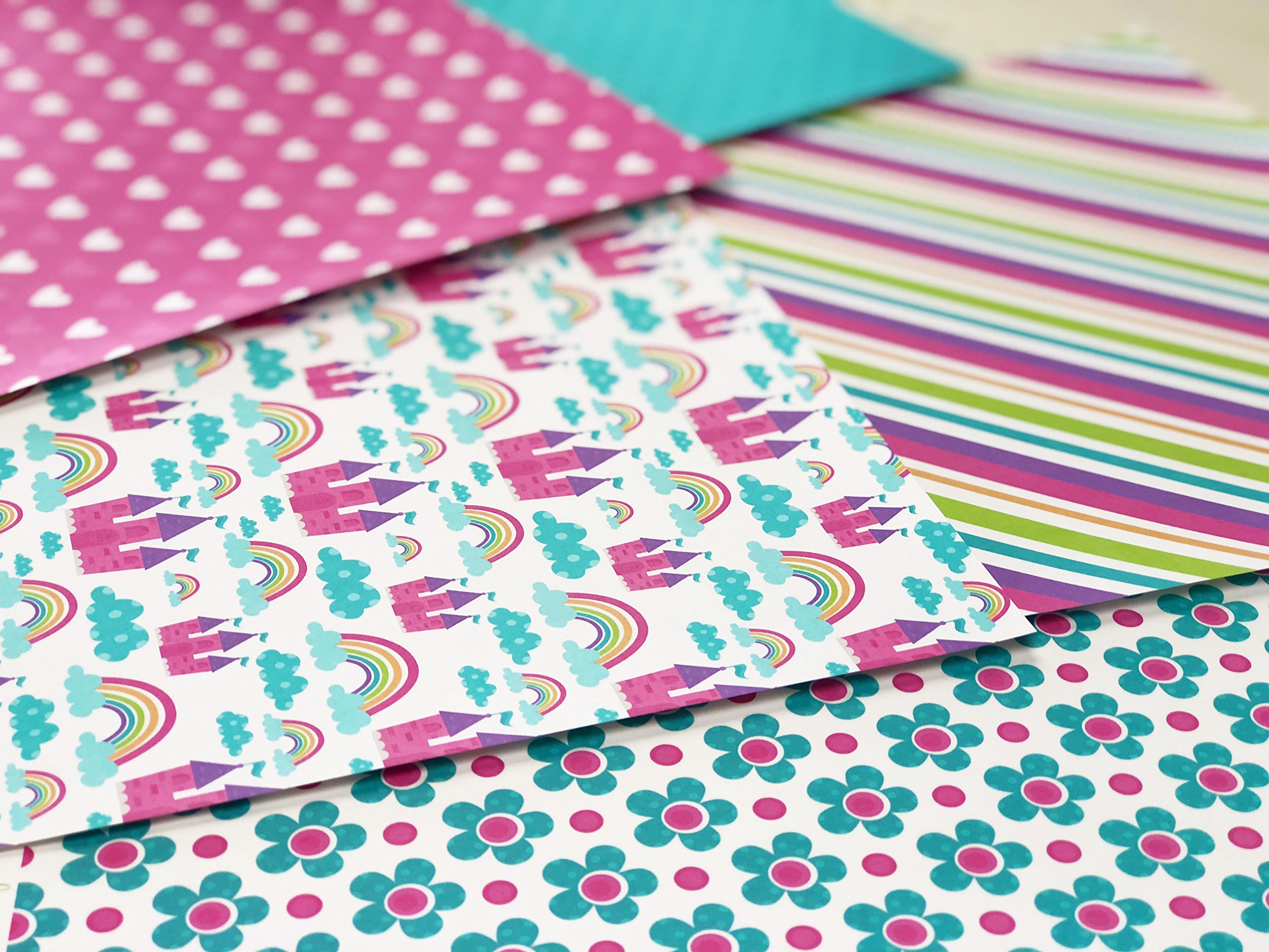 Miss Kate Cuttables Fairytale Scrapbook Paper Pack - 16 Sheets Premium 12x12 Single-Sided Pattern Paper for Card Making, DIY Crafts, Scrapbooking & Home Decor
