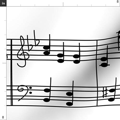 Music Notes Printed Minky Fabric Fat Quarter - Soft Plush Fabric for Sewing Baby Blankets, Quilt Backing & DIY Projects - Perfect for Nursery Decor, Gift Making & Crafting