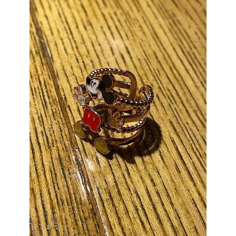 Disney Anime Mickey Mouse Girls Ring - Cute Cartoon Jewelry for Kids & Teens - Perfect for Birthday Gifts, Parties & Everyday Wear