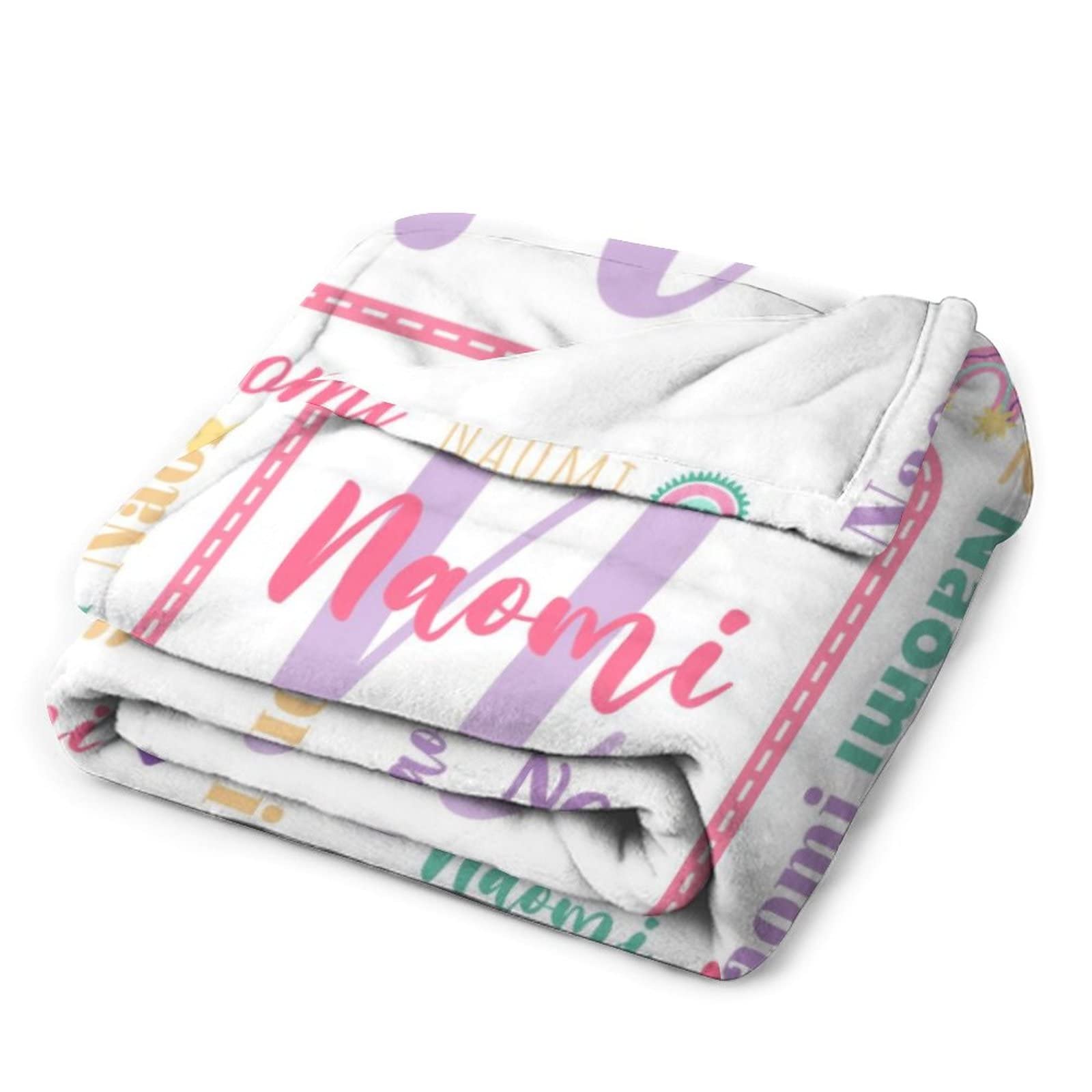 Personalized Baby Blankets for Boys & Girls - Custom Name Throw Blankets for Kids & Adults - 30