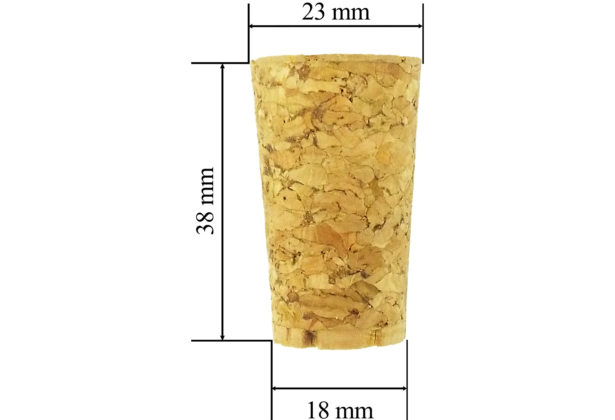 100 Premium Tapered Wine Corks for Home Winemaking - Natural Cork Stoppers for Wine Bottles, Perfect for DIY Wine Making, Bottling, and Long-Term Storage