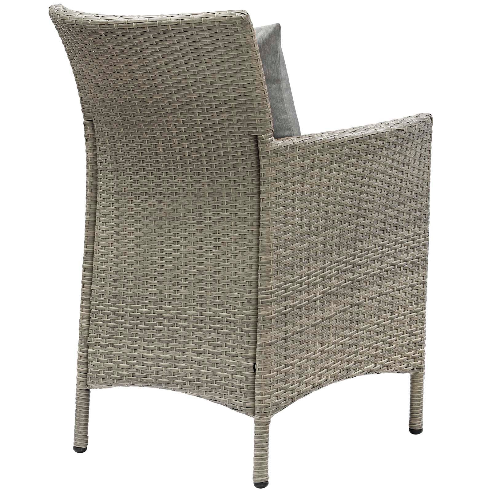 4-Piece Outdoor Wicker Rattan Dining Armchair Set - Weather-Resistant Patio Furniture for Garden, Poolside & Backyard Dining