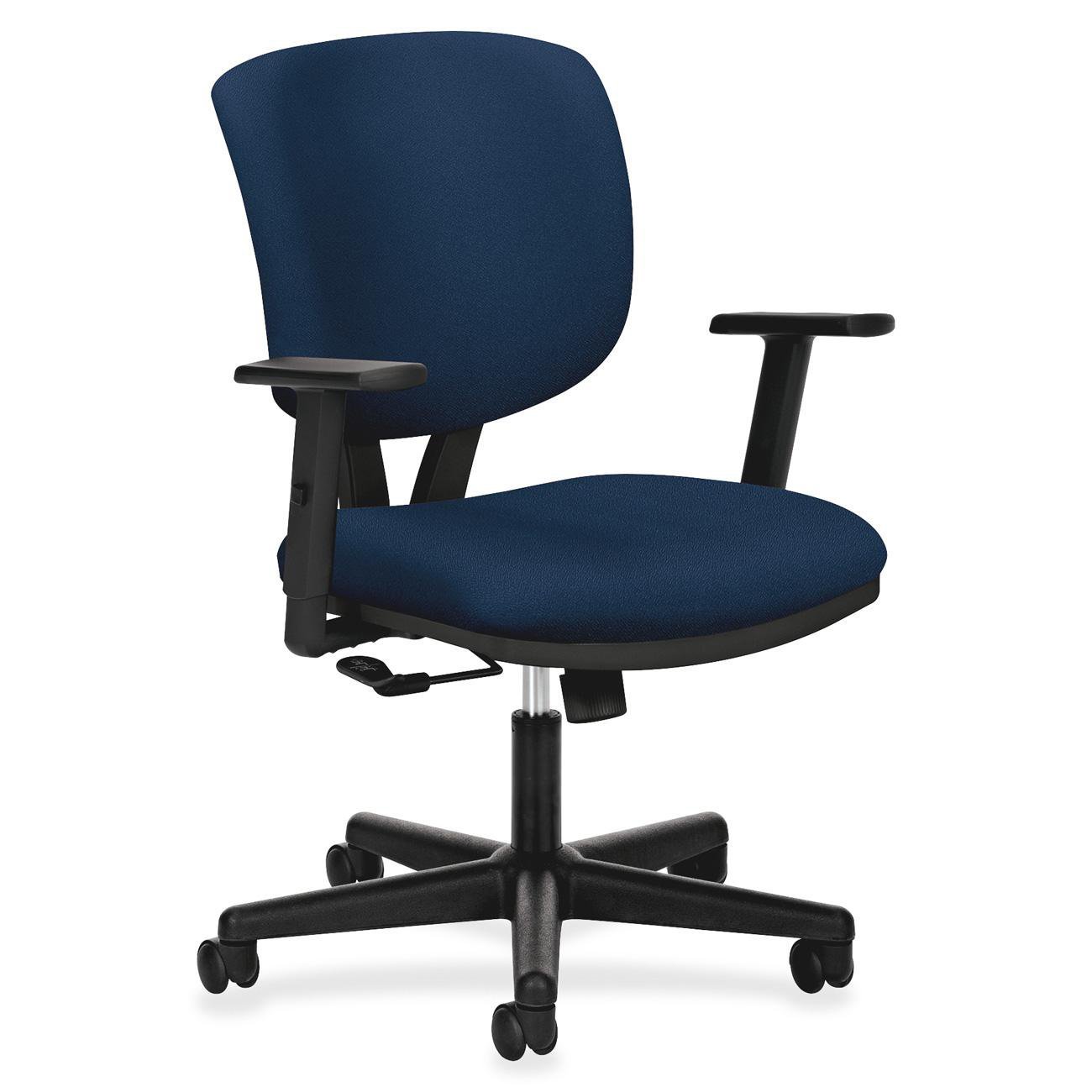 HON Volt Low-Back Task Chair - Ergonomic Office Desk Chair with Upholstered Seat - Blue (H701) - Perfect for Home Office, Computer Work & Long Hours Sitting