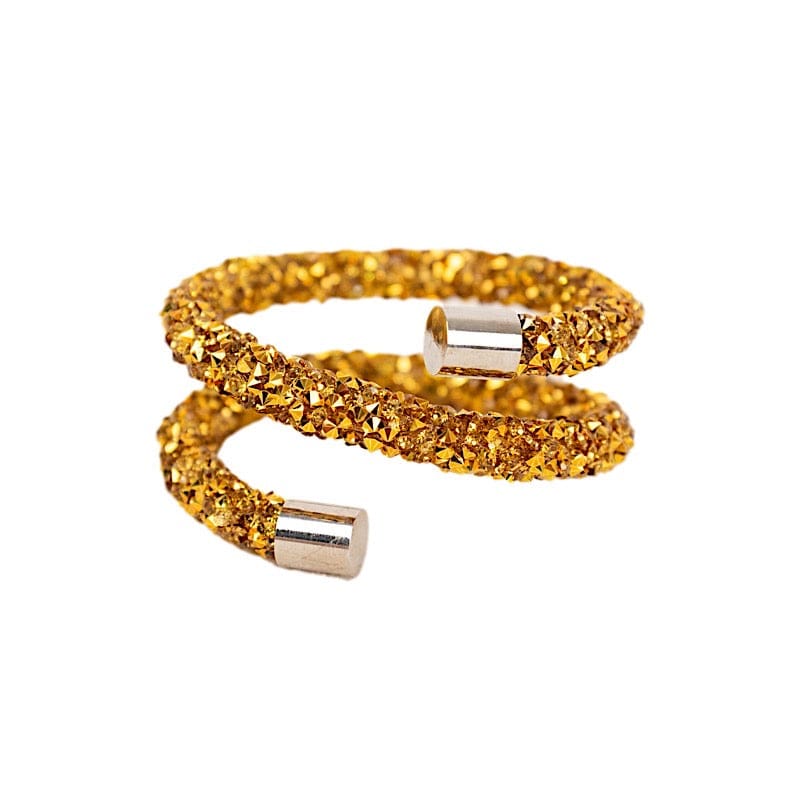 4-Pack Elegant Swirl Design Rhinestone Napkin Rings for Wedding, Party, and Holiday Table Decor - Perfect for Formal Dining and Special Occasions