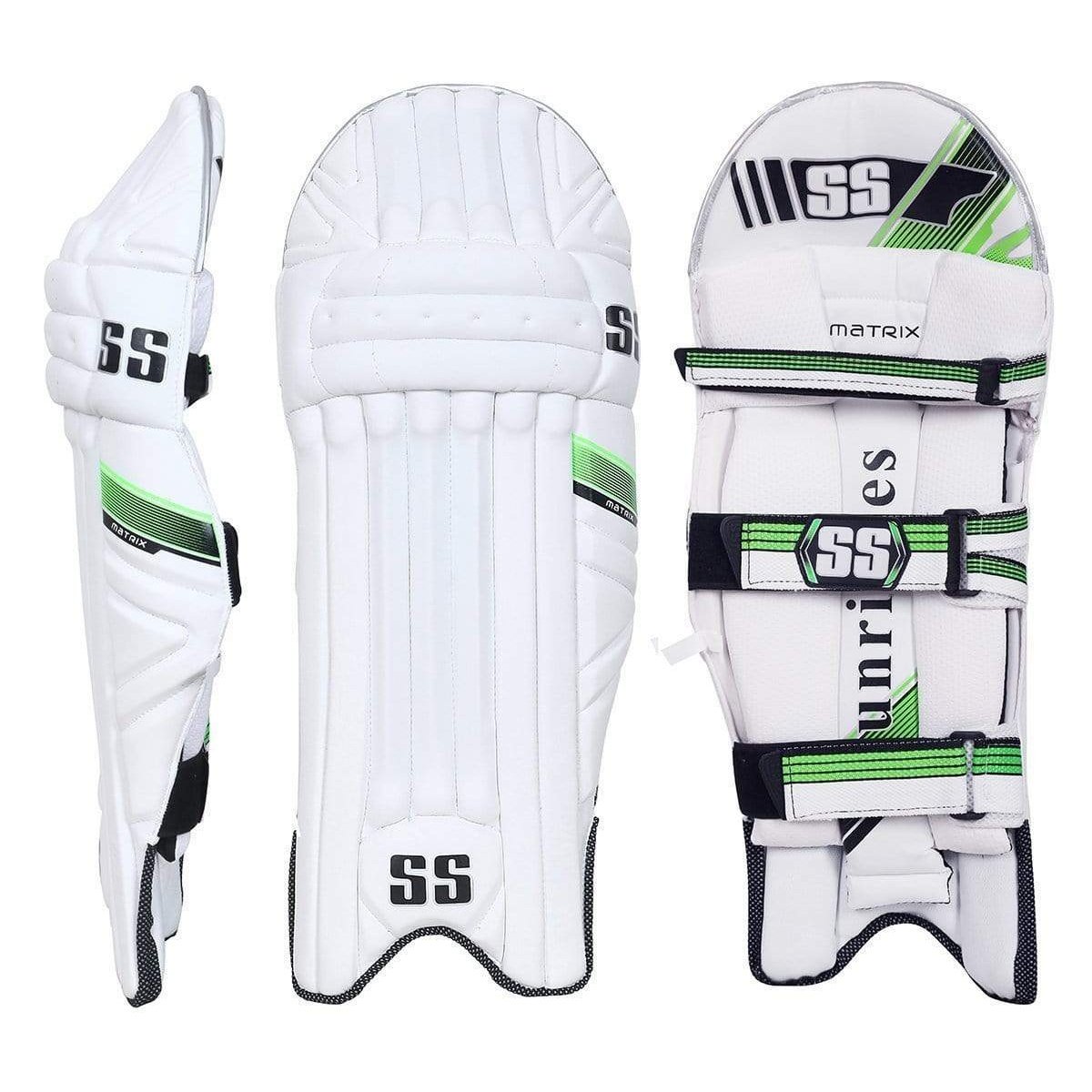 SS Matrix Adult Cricket Batting Pads - Lightweight Protective Leg Guards for Cricket Players - Perfect for Practice, Matches & Training Sessions