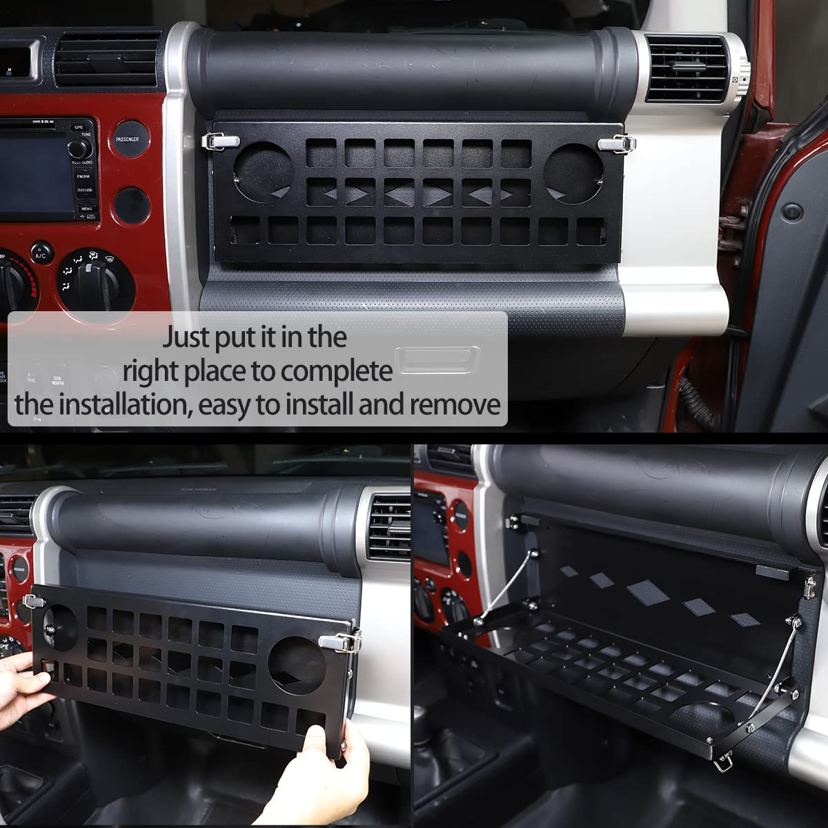 Toyota FJ Cruiser 2007-2021 Center Console Side Storage Bag - Organizer for Car Trunk & Co-Pilot Storage Rack | Perfect for Road Trips, Camping & Off-Road Adventures