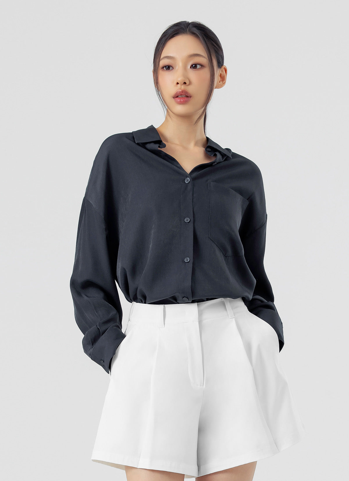 Stylish Drape Loose Fit Shirts for Women - Comfortable Casual & Office Wear - Perfect for Everyday Outfits, Work, and Weekend Outings
