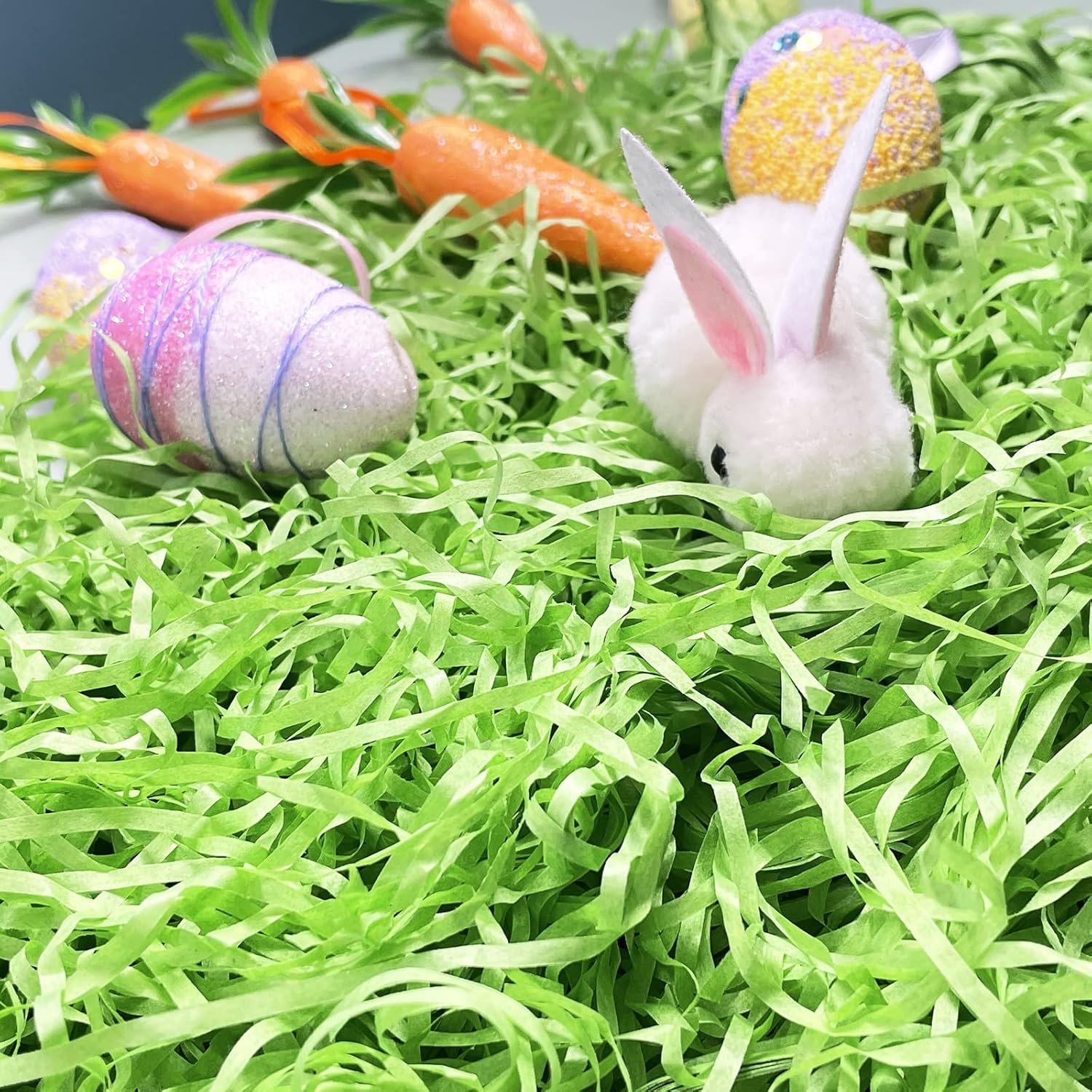 1/2 LB Eco-Friendly Easter Basket Grass Filler - Recyclable Paper Shred for Easter Decorations, Creative Egg Hunts & Gift Wrapping - Perfect for Easter Baskets, Party Favors and Spring Crafts