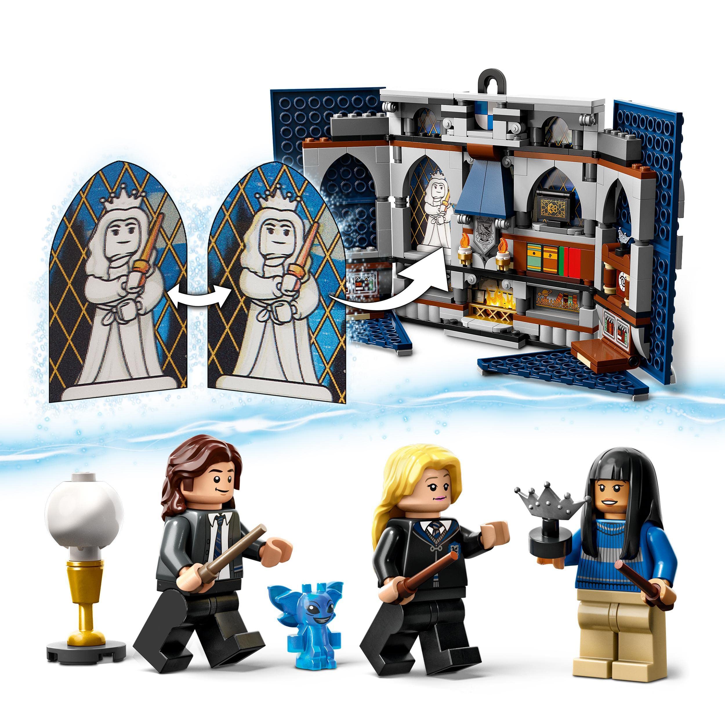 LEGO 76411 Harry Potter Hogwarts House Crest - Ravenclaw Building Set with 3 Minifigures & Diadem, Wall Decor for Common Room, Wizarding World Collectible Toy for Kids & Adults - Perfect for Harry Potter Fans, Room Decor and Gift Giving