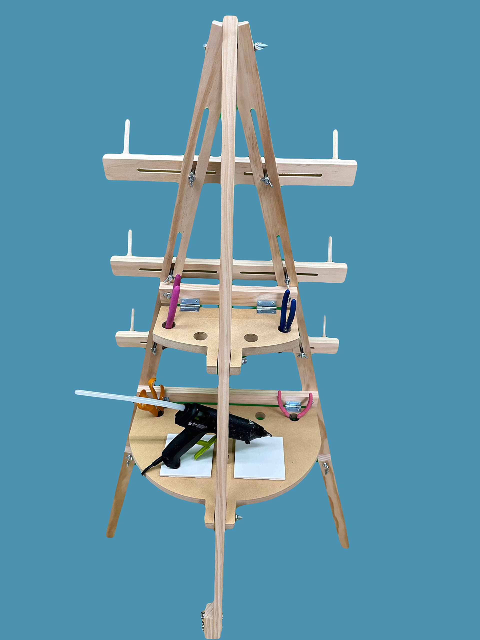 Pro Bow The Stand - Adjustable Wreath Making Stand for DIY Holiday Decorations, Christmas Wreaths & Home Crafts | Perfect for Seasonal Decor, Front Door Displays & Gift Making
