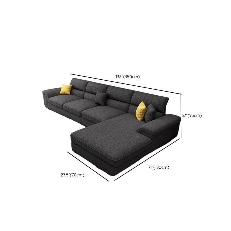 Modern L-Shaped Upholstered Recliner Sofa in Olive Green, Oatmeal & Midnight Black - Right Facing Sectional Couch for Living Room, Home Theater & Family Room Relaxation