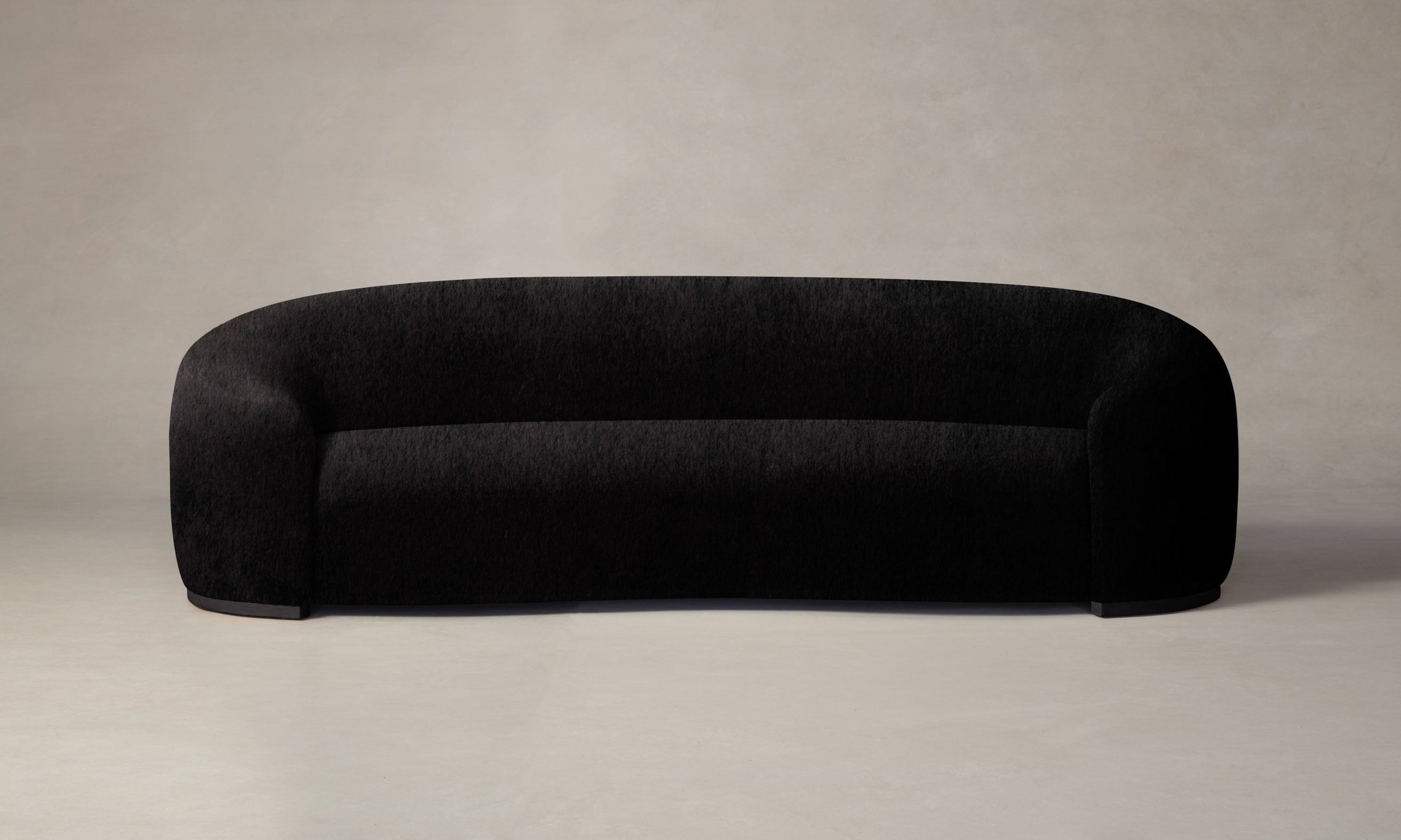 Luxury The Chelsea Sofa - Deep Pile Mohair Noir Upholstered Modern Living Room Furniture for Home & Office Decor