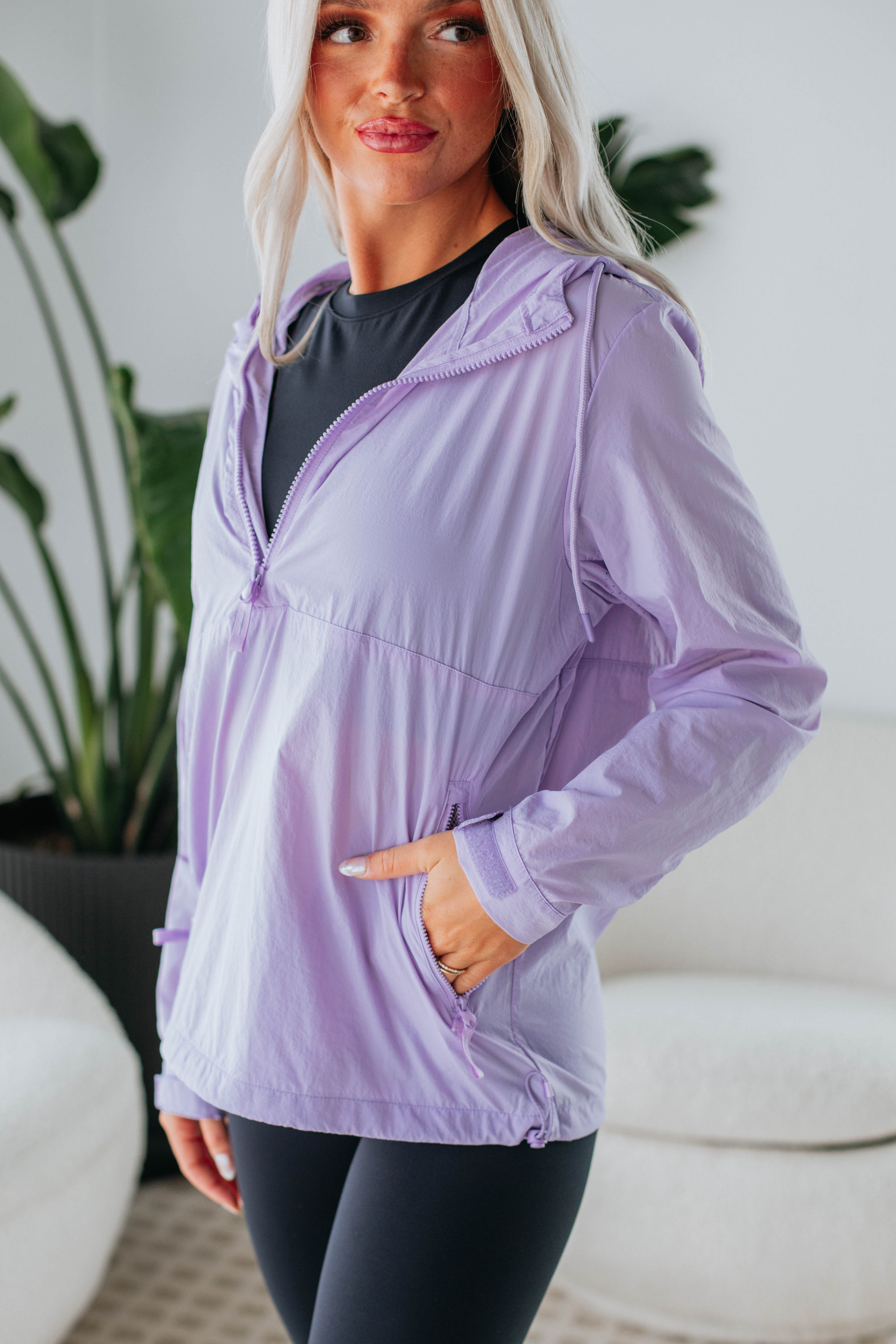 Gracelyn Women's Lightweight Jacket - Soft Lavender Outerwear for Spring & Fall | Perfect for Casual Outings, Travel & Outdoor Activities