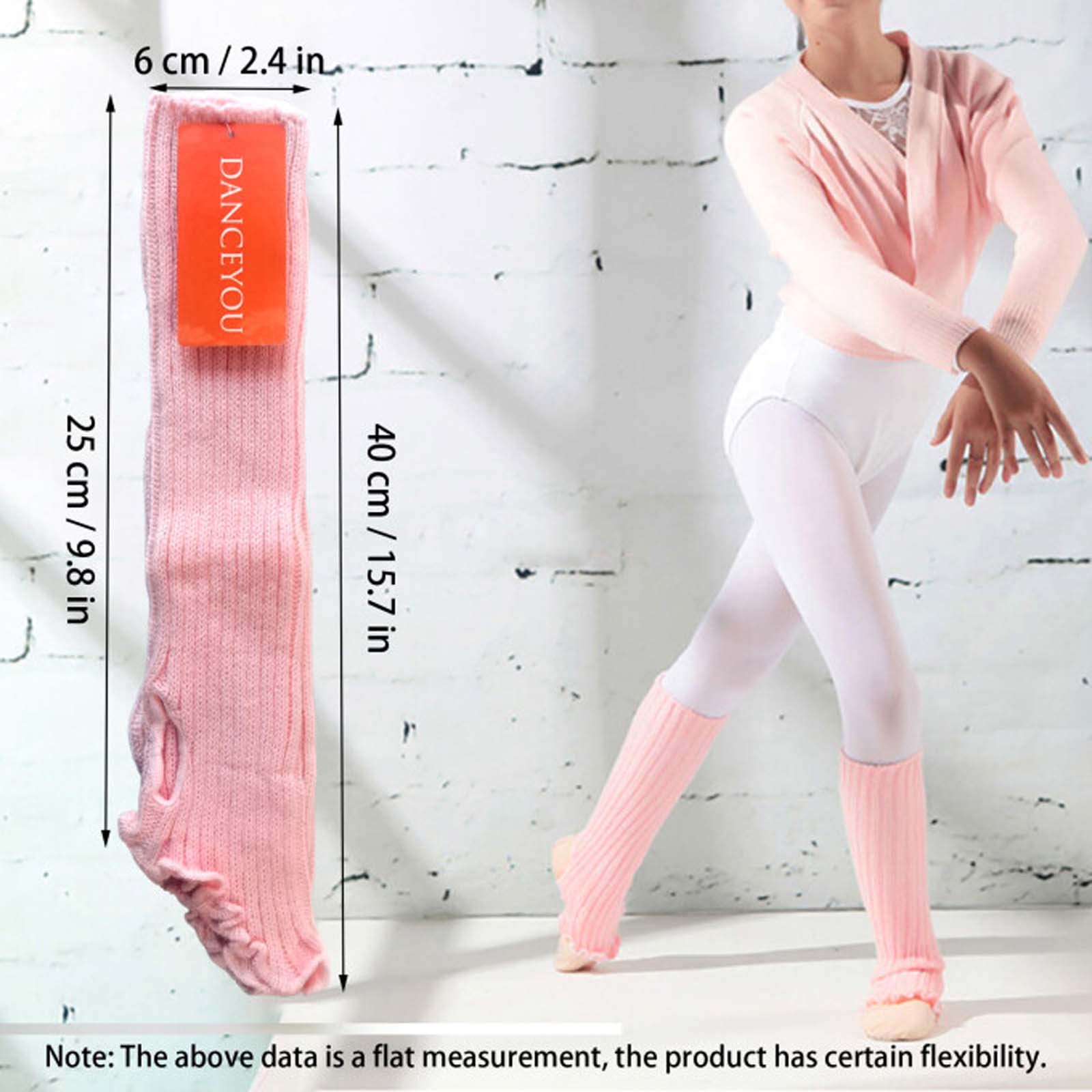 DANCEYOU Ballet Leg Warmers for Girls Toddler Teens - Knitted Stirrup Ankle Warmers for Dance Practice, Yoga, Sports, and Casual Wear - Perfect for Ballet Class, Gym, and Winter Outfits