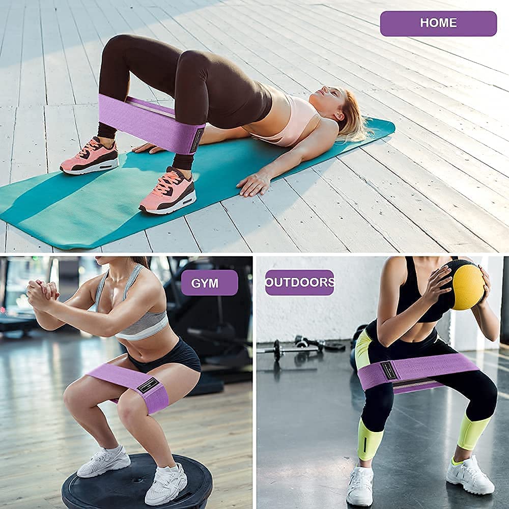 Athnevy Non-Slip Booty Resistance Bands for Women - 3 Pack with Carrying Bag | Durable Elastic Bands for Leg & Glute Workouts, Home Fitness, Strength Training & Yoga | Perfect for Gym, Travel & Home Exercise Routines