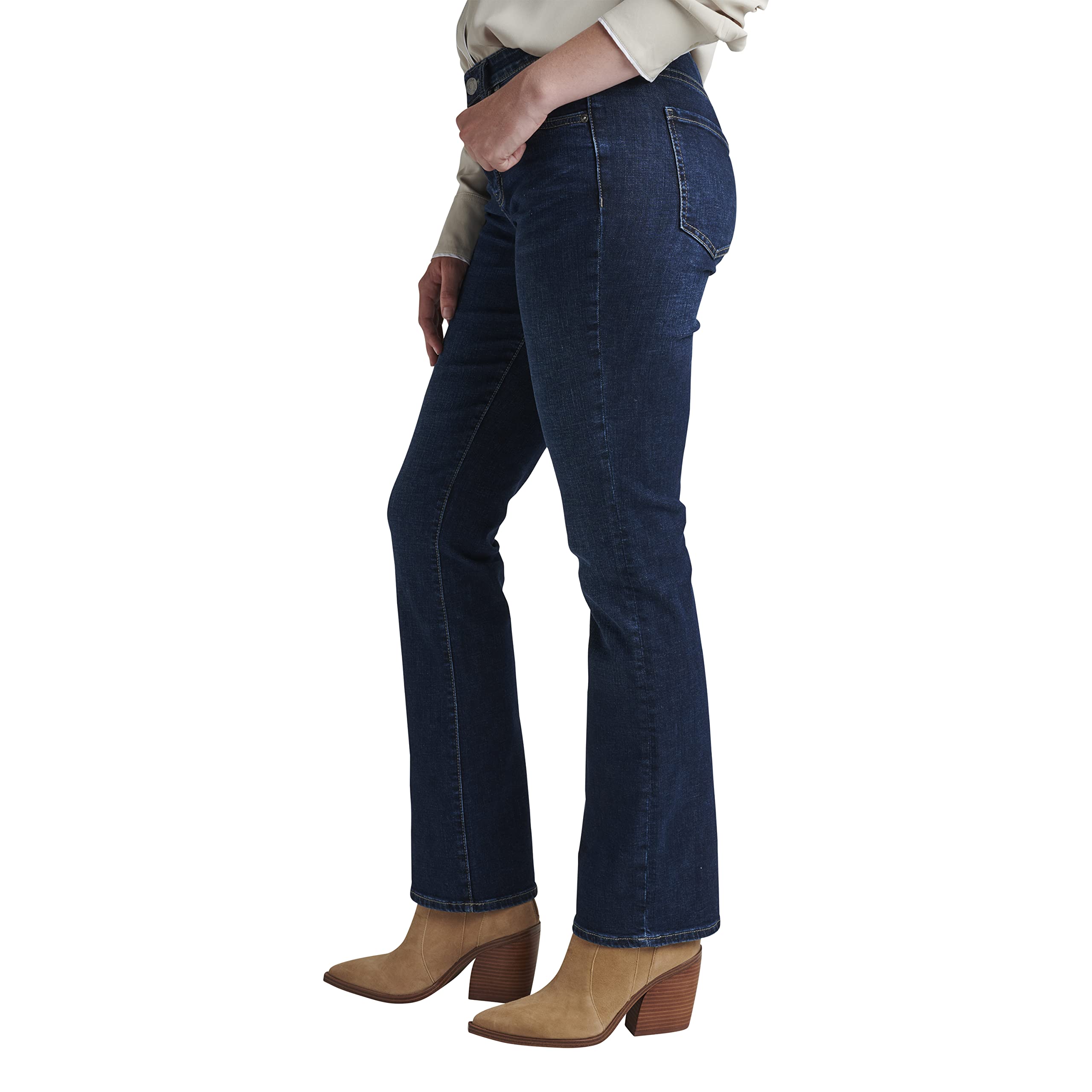 JAG Women's Eloise Mid Rise Bootcut Jeans - Comfortable Stretch Denim Pants for Casual Wear & Everyday Outfits