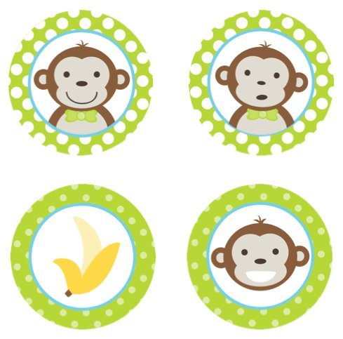 Mod Monkey Boy Lime Green Wall Decor - Funky & Vibrant Home Decor for Kids Room, Nursery, or Playroom