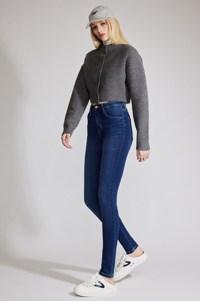 Dolores Premier High Rise Super Skinny Jeans for Women - Stretch Denim Pants Slim Fit Tummy Control - Perfect for Casual Wear, Night Out & Office Outfits