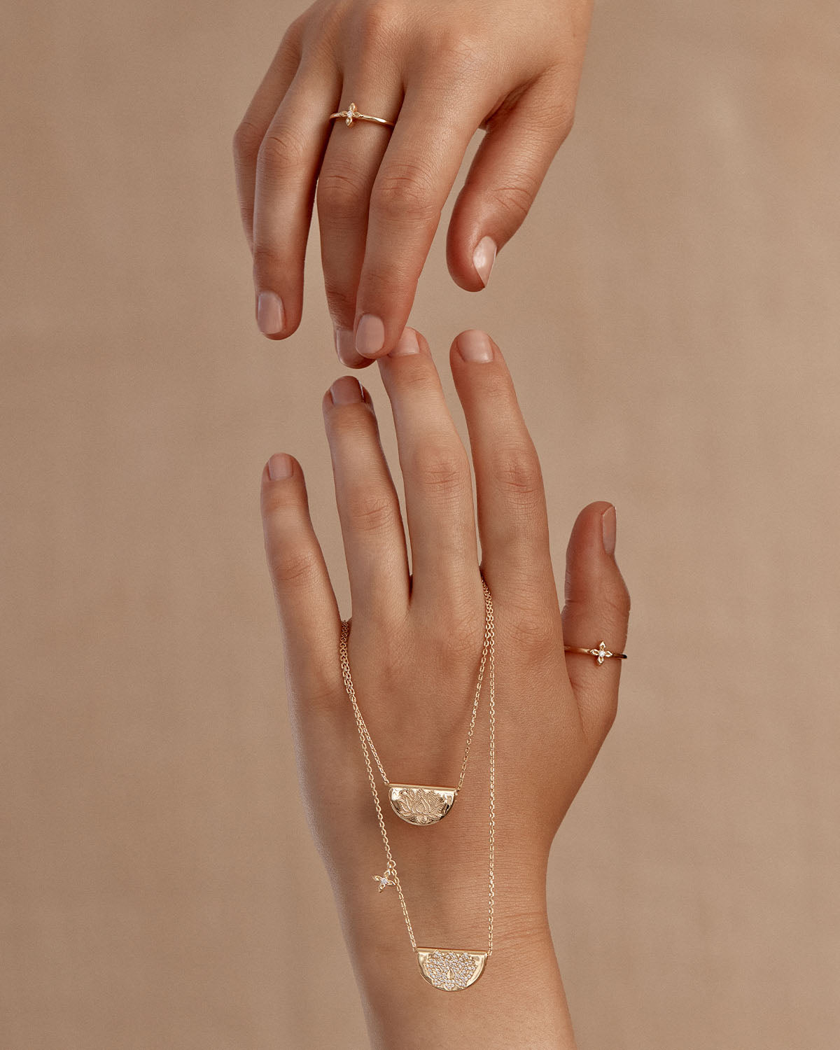 18k Gold Vermeil Live in Light Ring - Elegant Stackable Ring for Women, Dainty Minimalist Jewelry Gift for Her - Perfect for Everyday Wear, Date Nights & Special Occasions