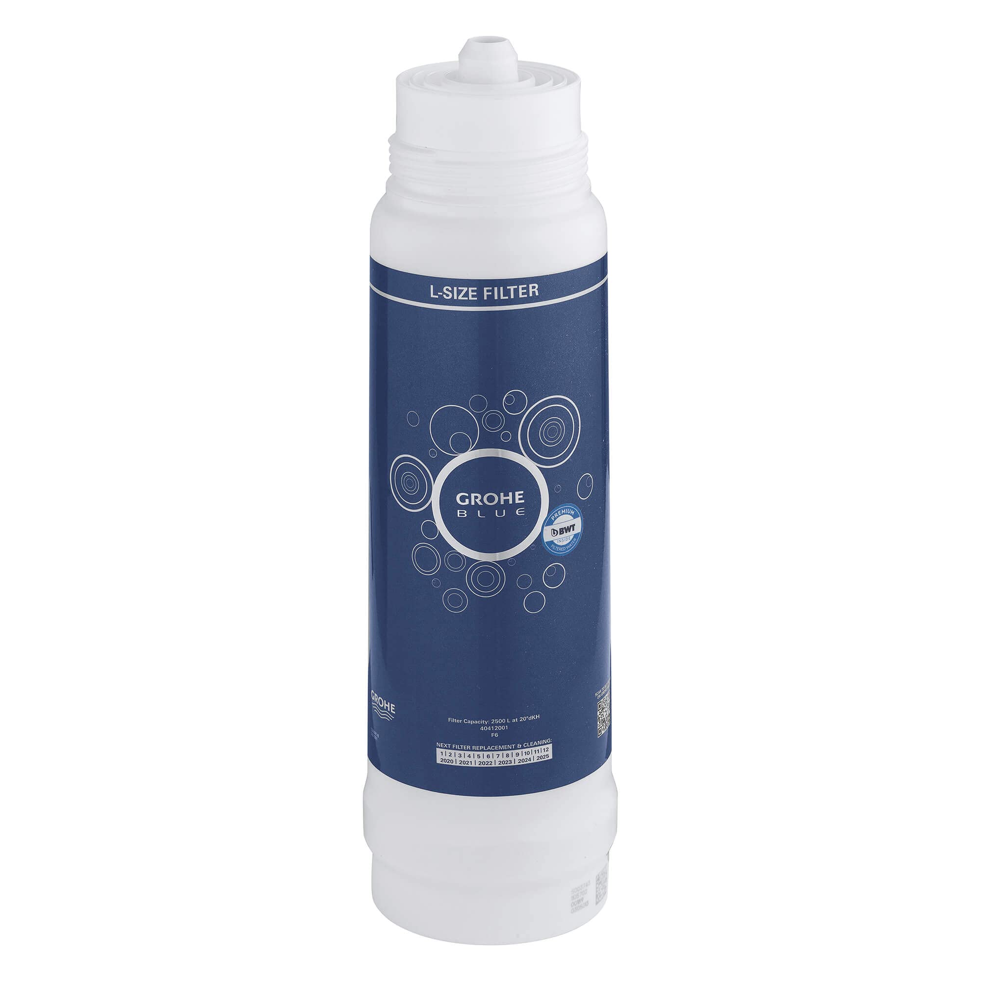 Grohe 40412001 Blue 5-Stage Replacement Water Filter - 792.5 Gallon Capacity - Blue & White - Perfect for Kitchen Sink, Refrigerator & Under-Sink Filtration Systems