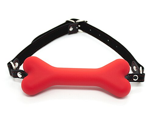 Premium Red Silicone Bone Gag - Safe & Comfortable BDSM Adult Toy for Dog Play, Slave Roleplay & Fetish Games - Durable for Intimate Scenes, BDSM Parties & Couples Play - Perfect for Roleplay, Bondage Scenes, and Spicing Up Your Bedroom Adventures