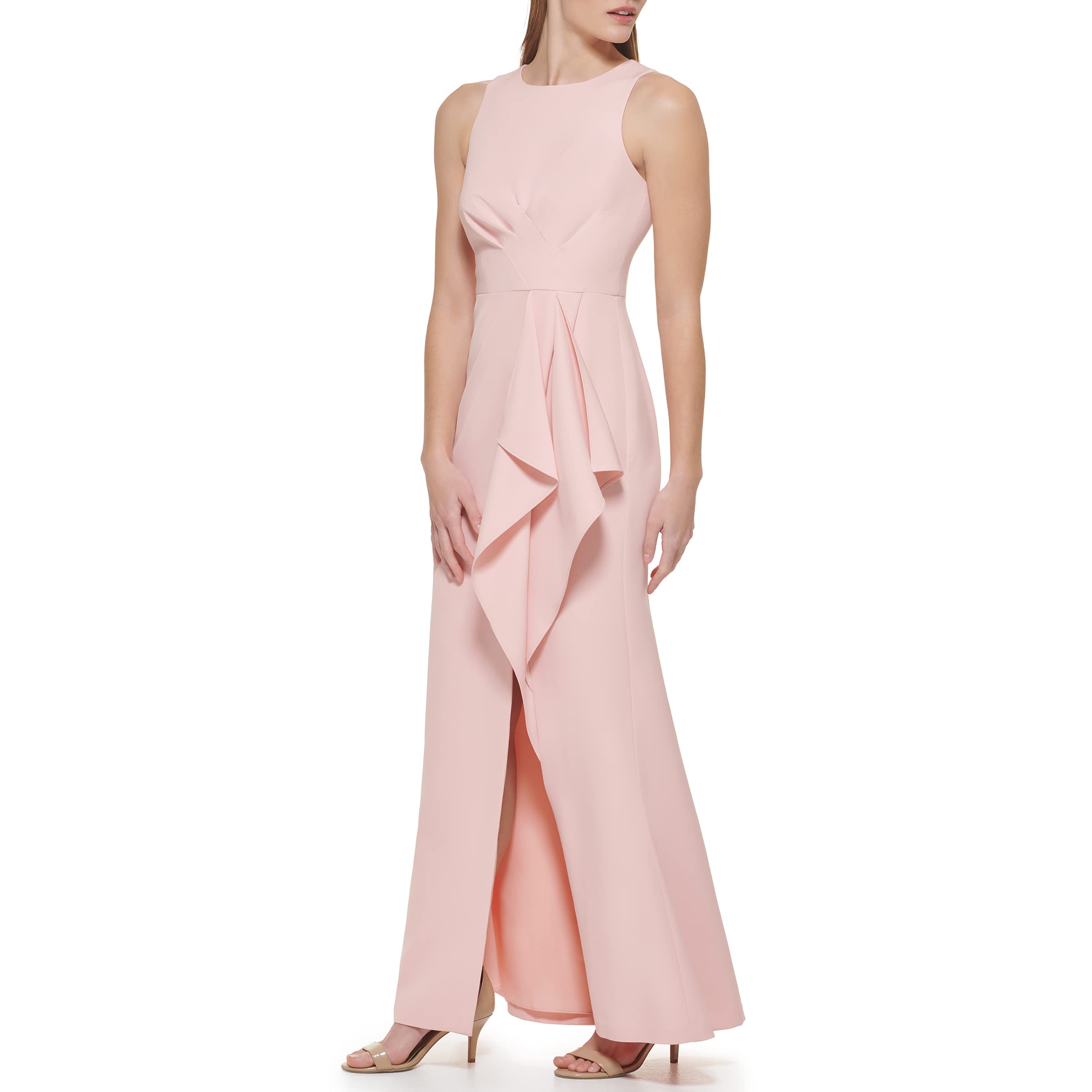 Eliza J Women's Sleeveless Stretch Crepe Dress with Jewel Neckline - Perfect for Weddings, Cocktail Parties & Formal Occasions