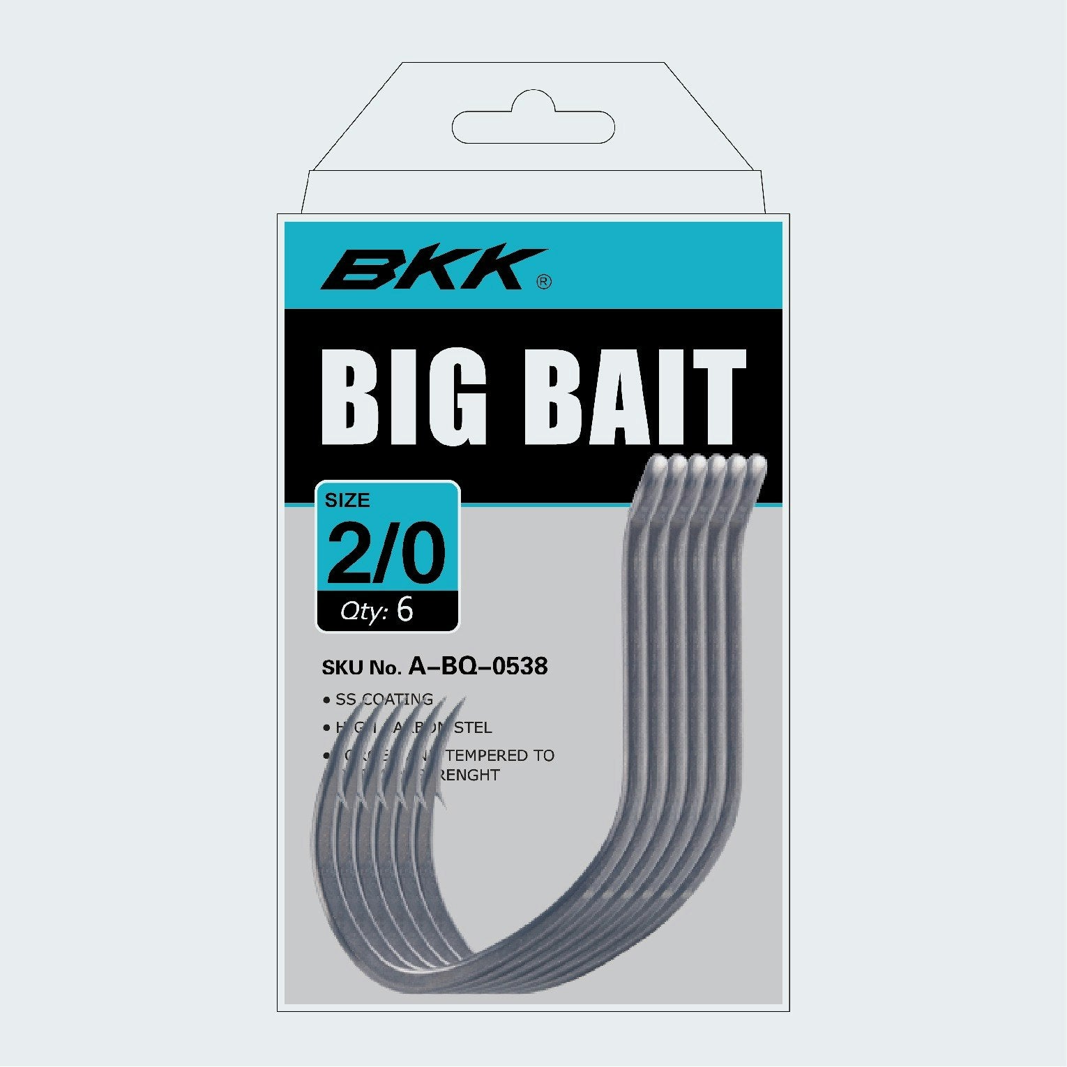 BKK Big Bait Fishing Hook - Premium Saltwater & Freshwater Fishing Hooks for Bass, Trout, and Catfish - Perfect for Deep Sea, Lake, and River Fishing Adventures