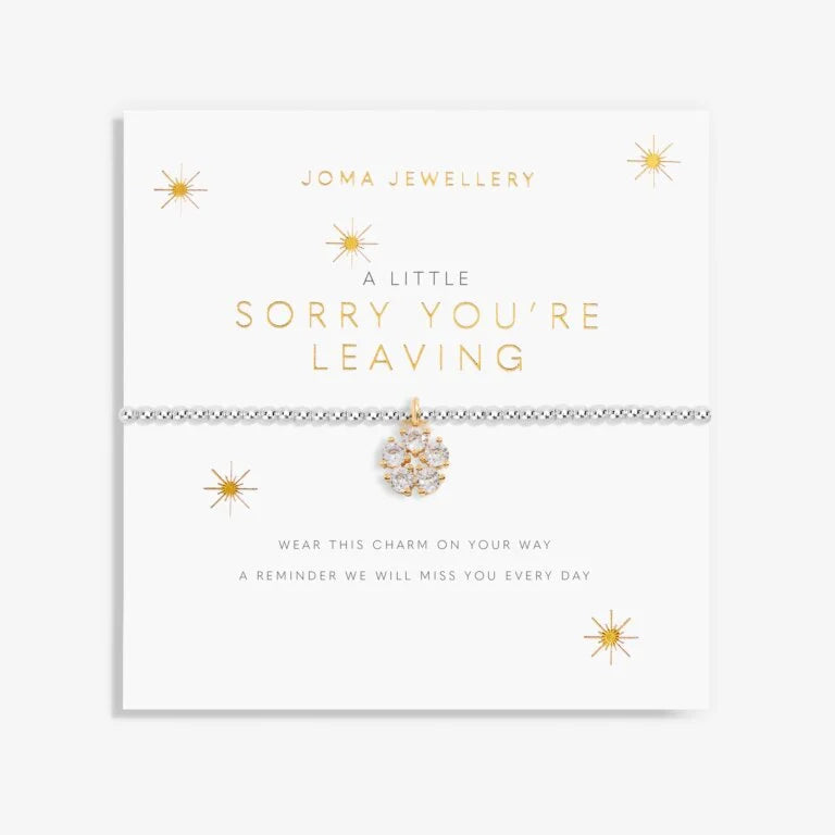 Joma Jewellery Bracelet - A Little Sorry You're Leaving Gift for Friends, Farewell Present, Women's Friendship Bracelet - Perfect for Goodbye Parties, Long Distance Relationships & Thoughtful Gifts