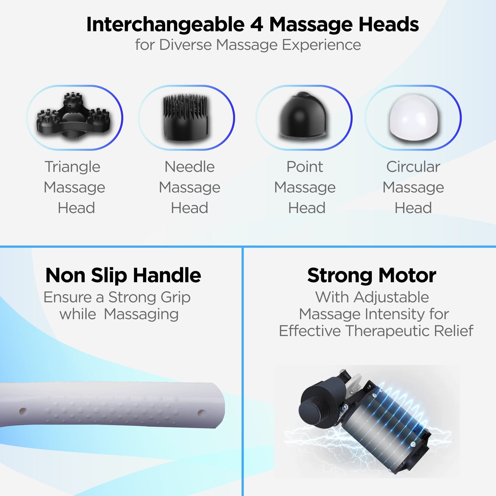 Dr Physio USA Active Hammer Massage Gun - Deep Tissue Percussion Therapy for Muscle Pain Relief & Recovery - Perfect for Athletes, Gym Workouts & Home Use