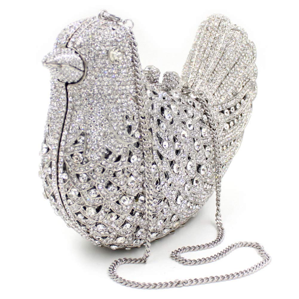 Luxury Rhinestone Women's Evening Clutch Purse with Chain - Elegant Wedding Party Handbag for Ladies - Perfect for Prom, Cocktail Parties & Special Occasions