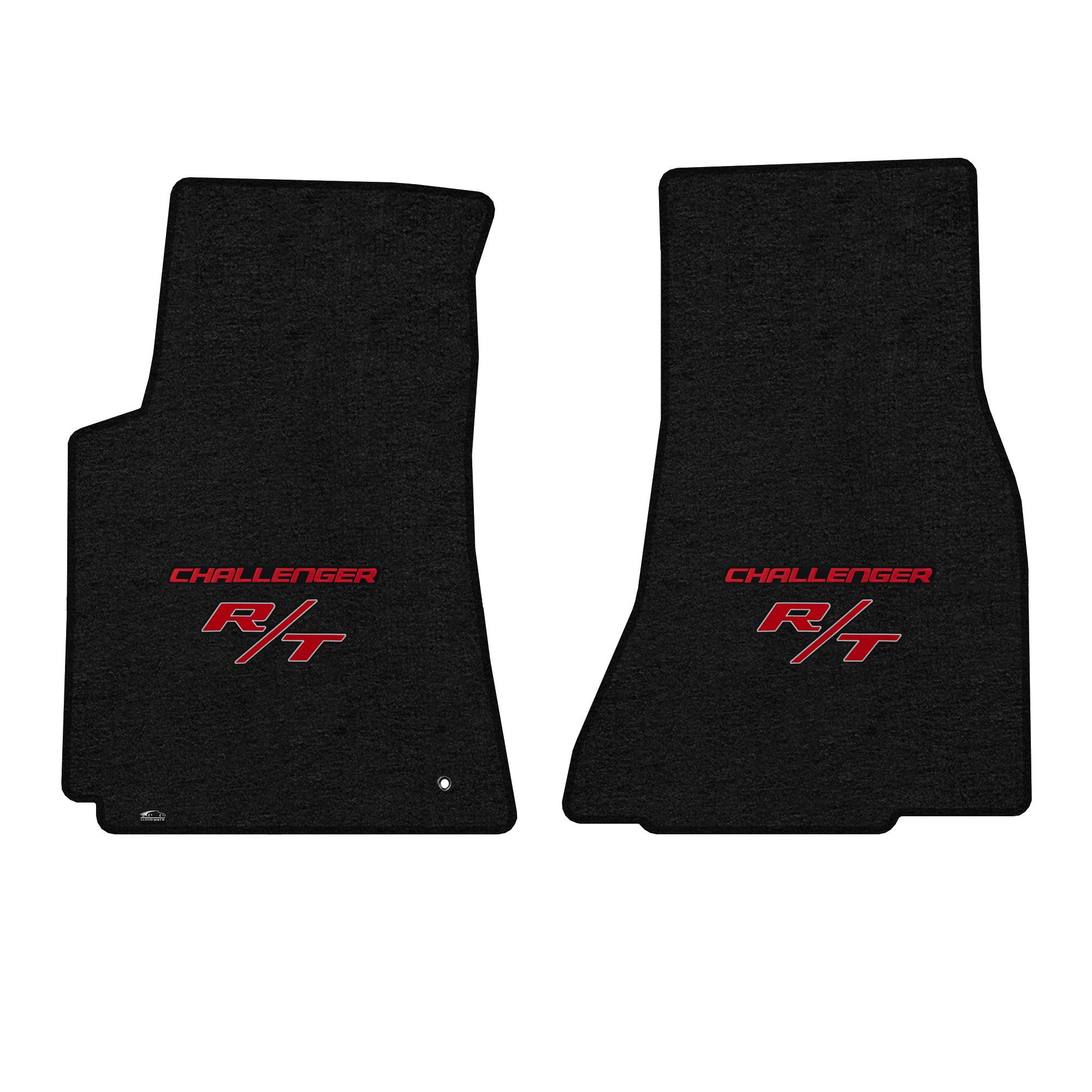 Premium Custom-Fit Carpet Floor Mats for Dodge Challenger 2008-2010 - Luxury Car Floor Liners with Red 'Challenger R/T' Logo (Charcoal, 2-Piece Set) | Perfect for Daily Driving & Car Shows