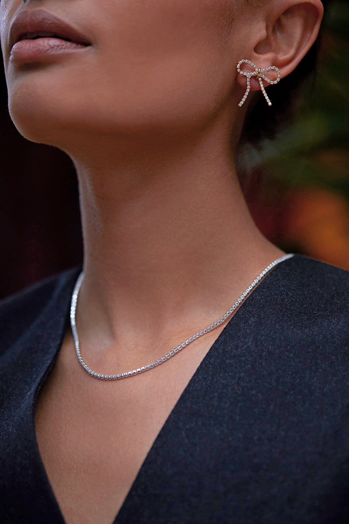 14K Gold Plated Tennis Chain Necklace for Men & Women - Elegant Dainty Layered Necklace for Everyday Wear, Date Night & Special Occasions